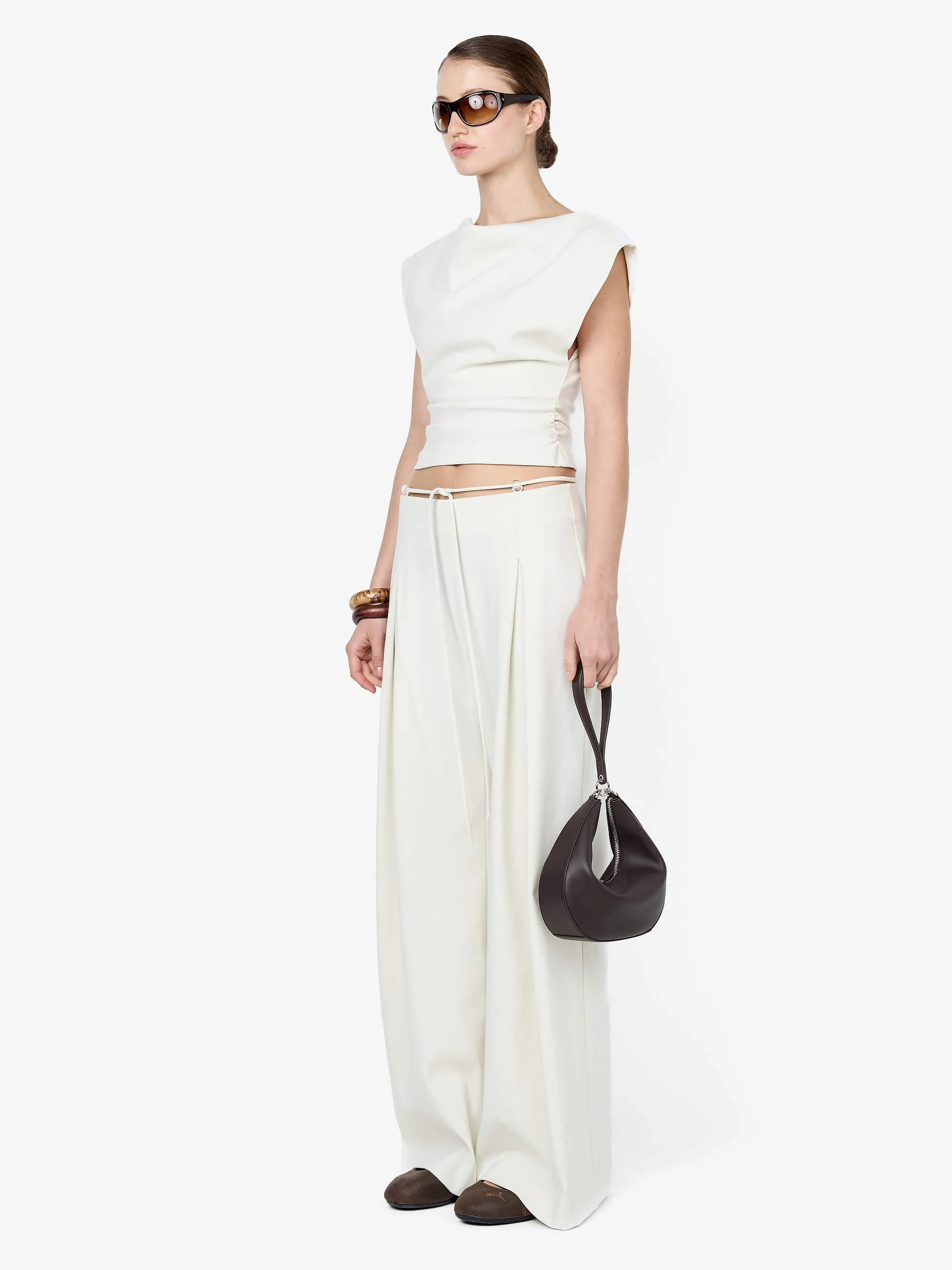 DEVYN BEADED PANT - CREAM - Image 2
