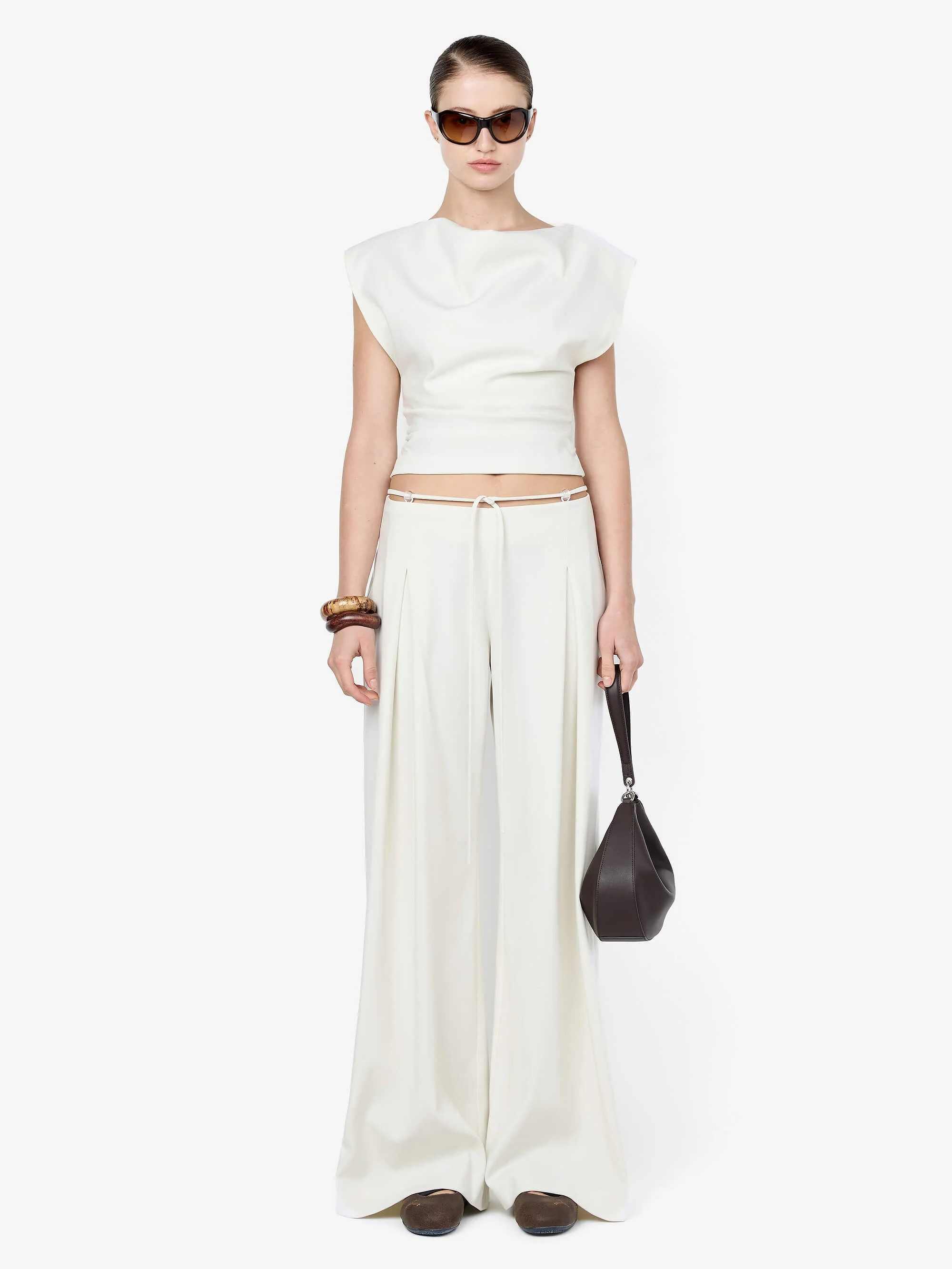 DEVYN COWL TOP - CREAM