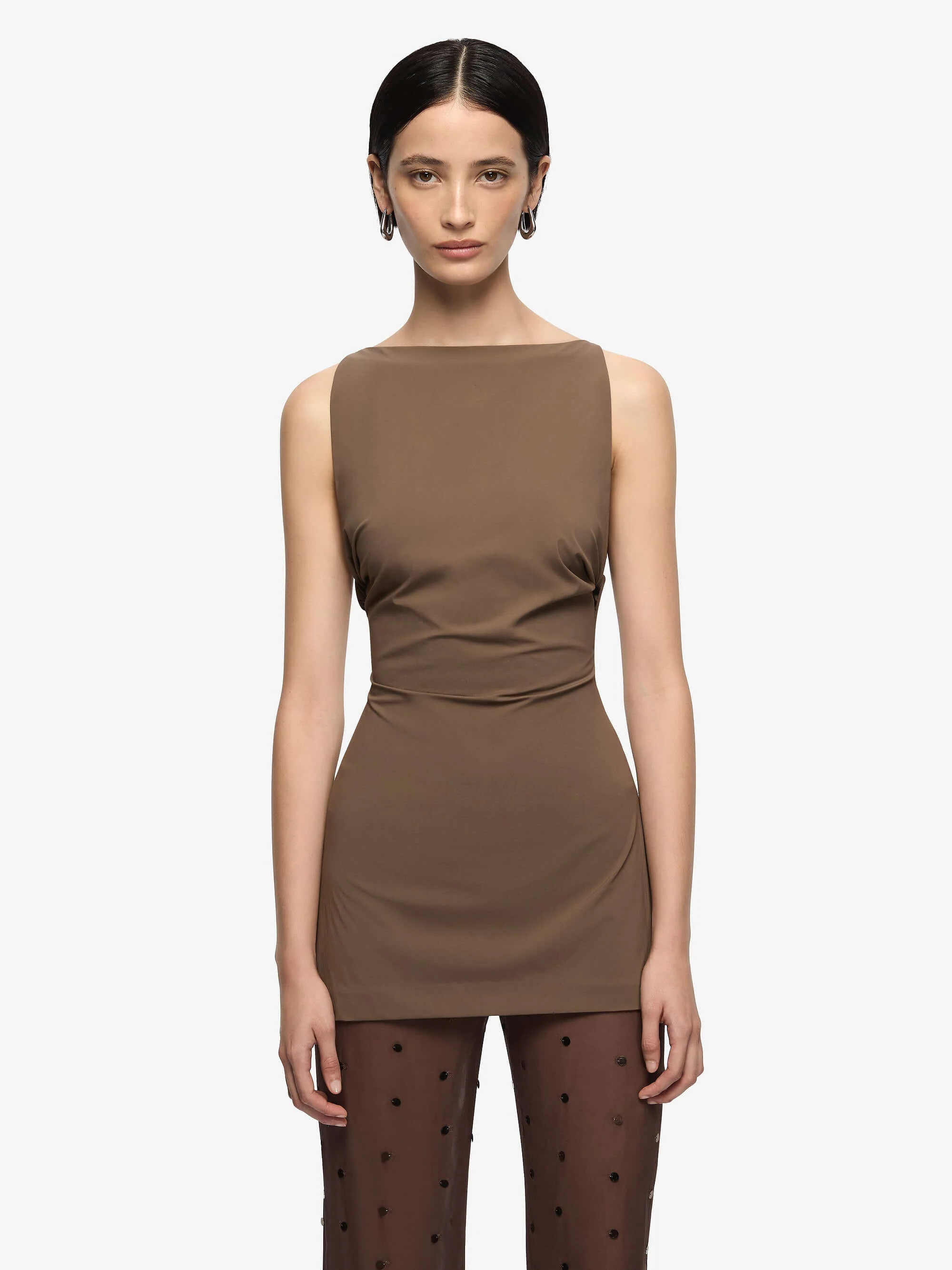 DOMENIC BOATNECK TOP - MILK CHOCOLATE - Image 2