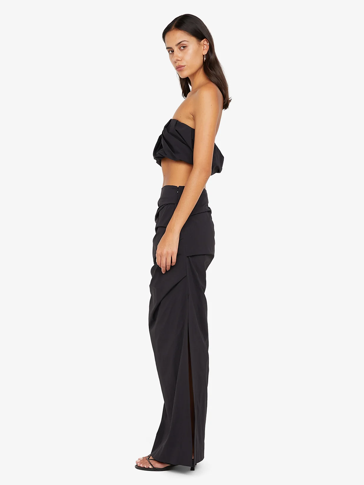 DOMENIC MAXI SKIRT - BLACK - Image 3