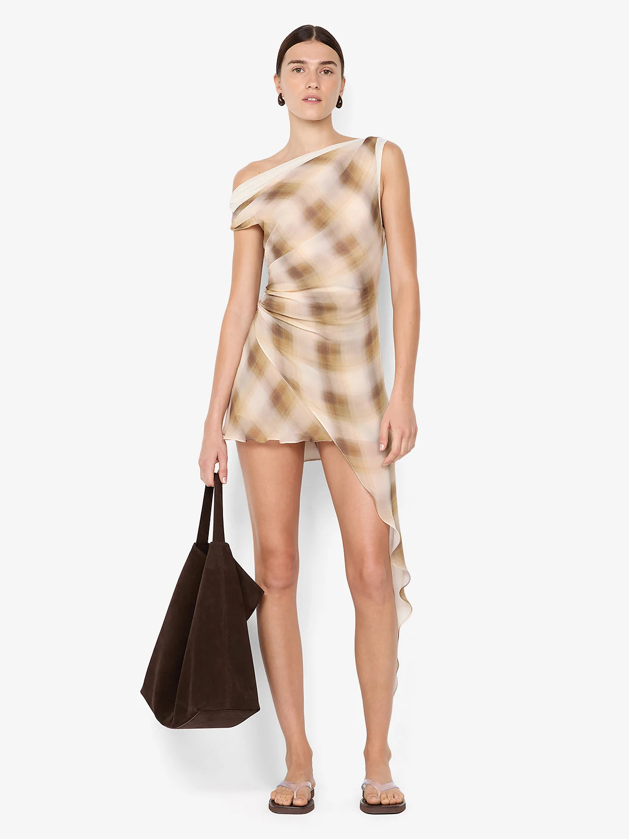 ELIANA MINI DRESS - DUNE CHECK