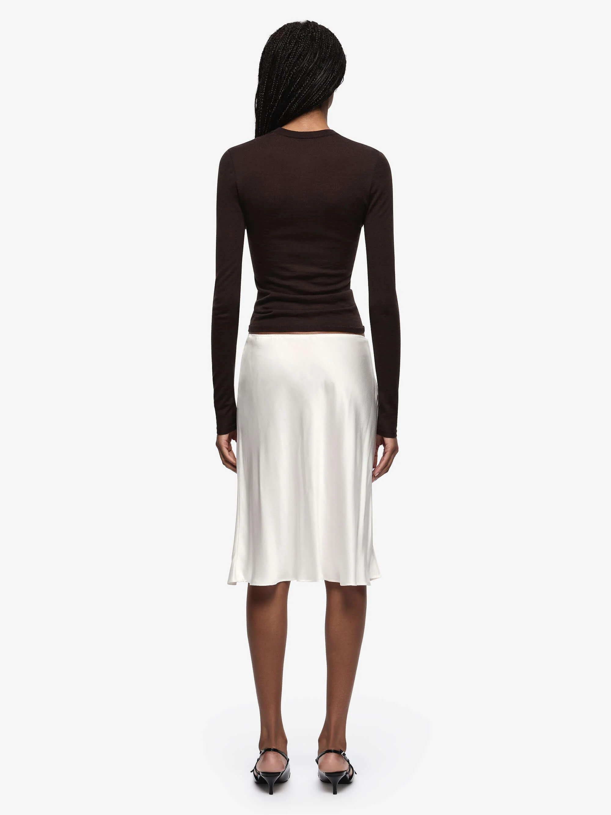 RUE LONG SLEEVE TOP - DARK CHOCOLATE - Image 4