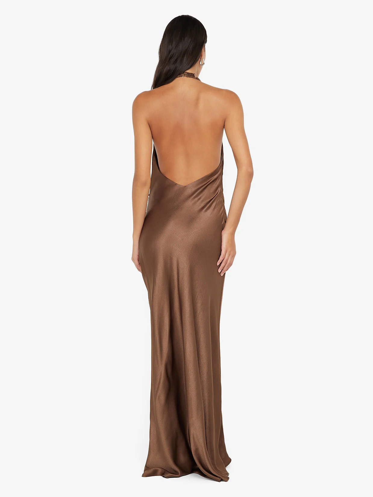 ELISIA WRAP MAXI DRESS - MILK CHOCOLATE - Image 4