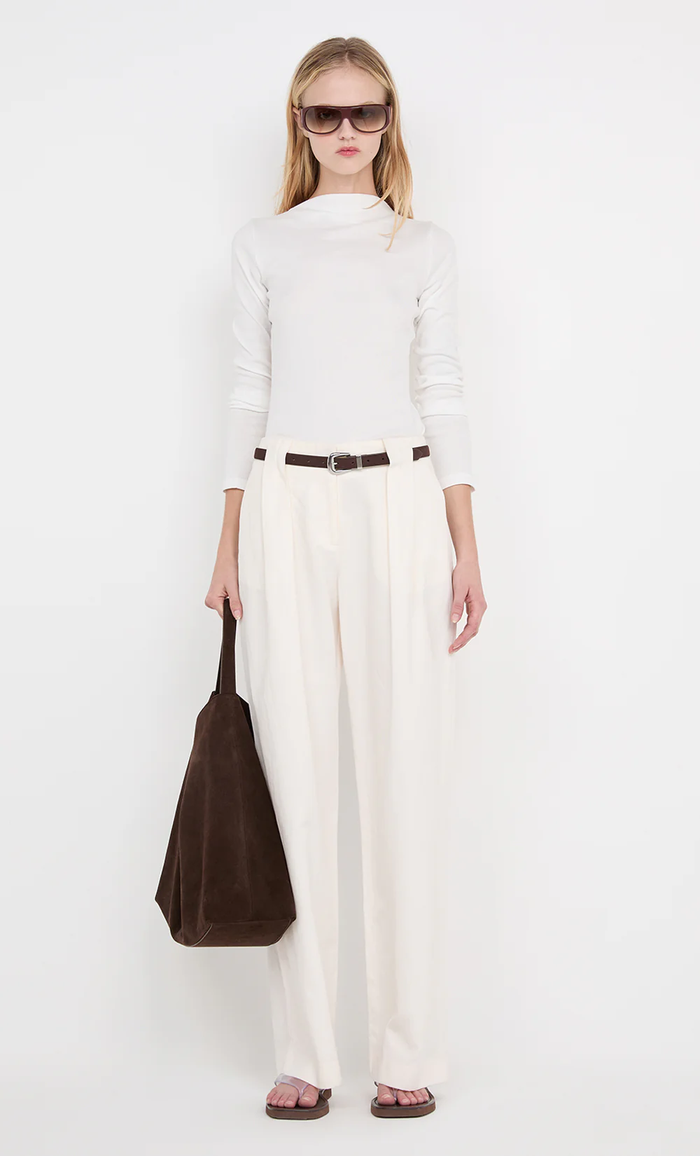 ELLEN PLEAT PANT - IVORY