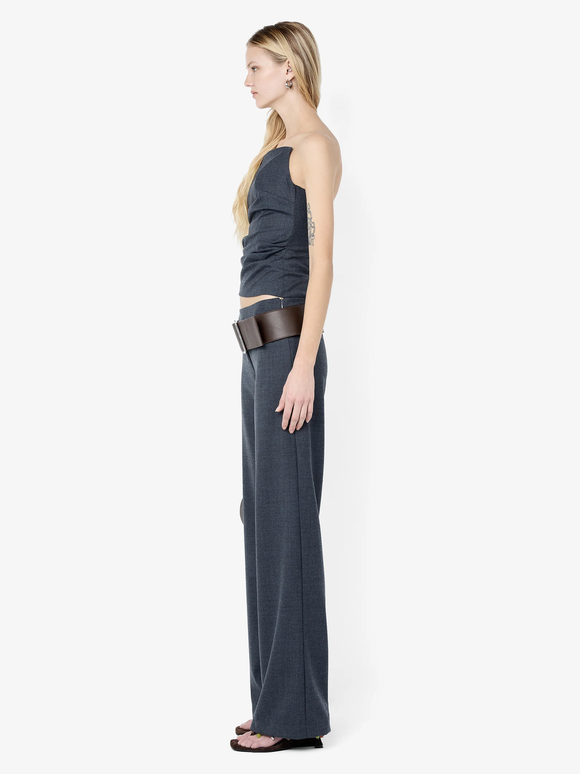 ELLIS STRAIGHT LEG PANT - CHARCOAL - Image 3