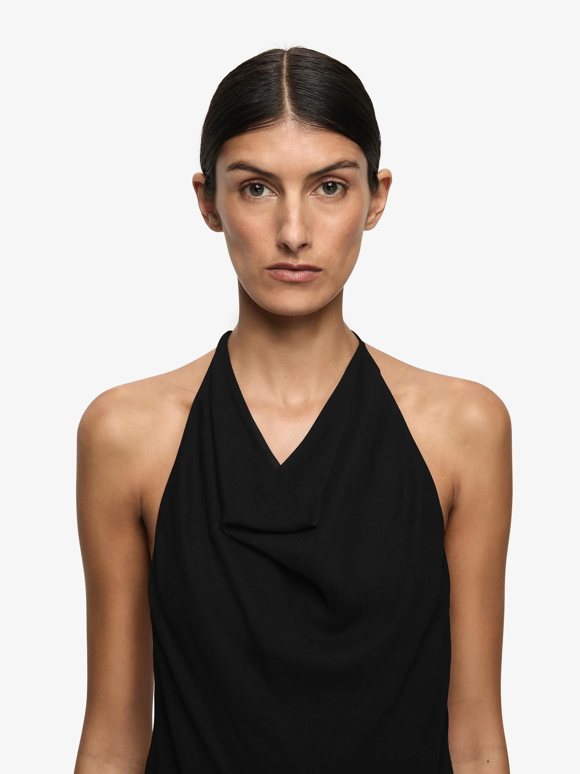 ELOISE HALTER MINI DRESS - BLACK - Image 4