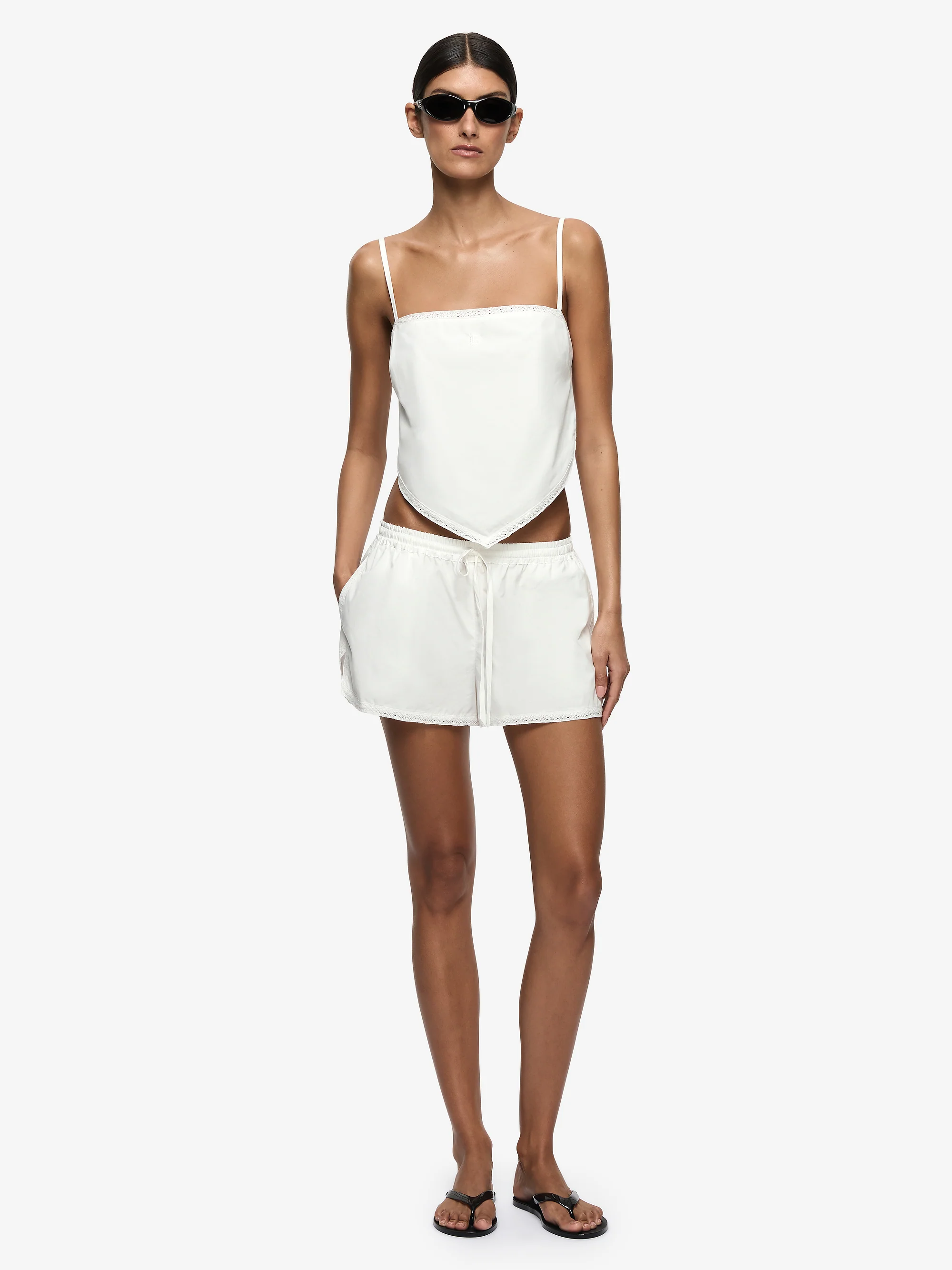 ELOWEN SCARF TOP - WHITE - Image 3