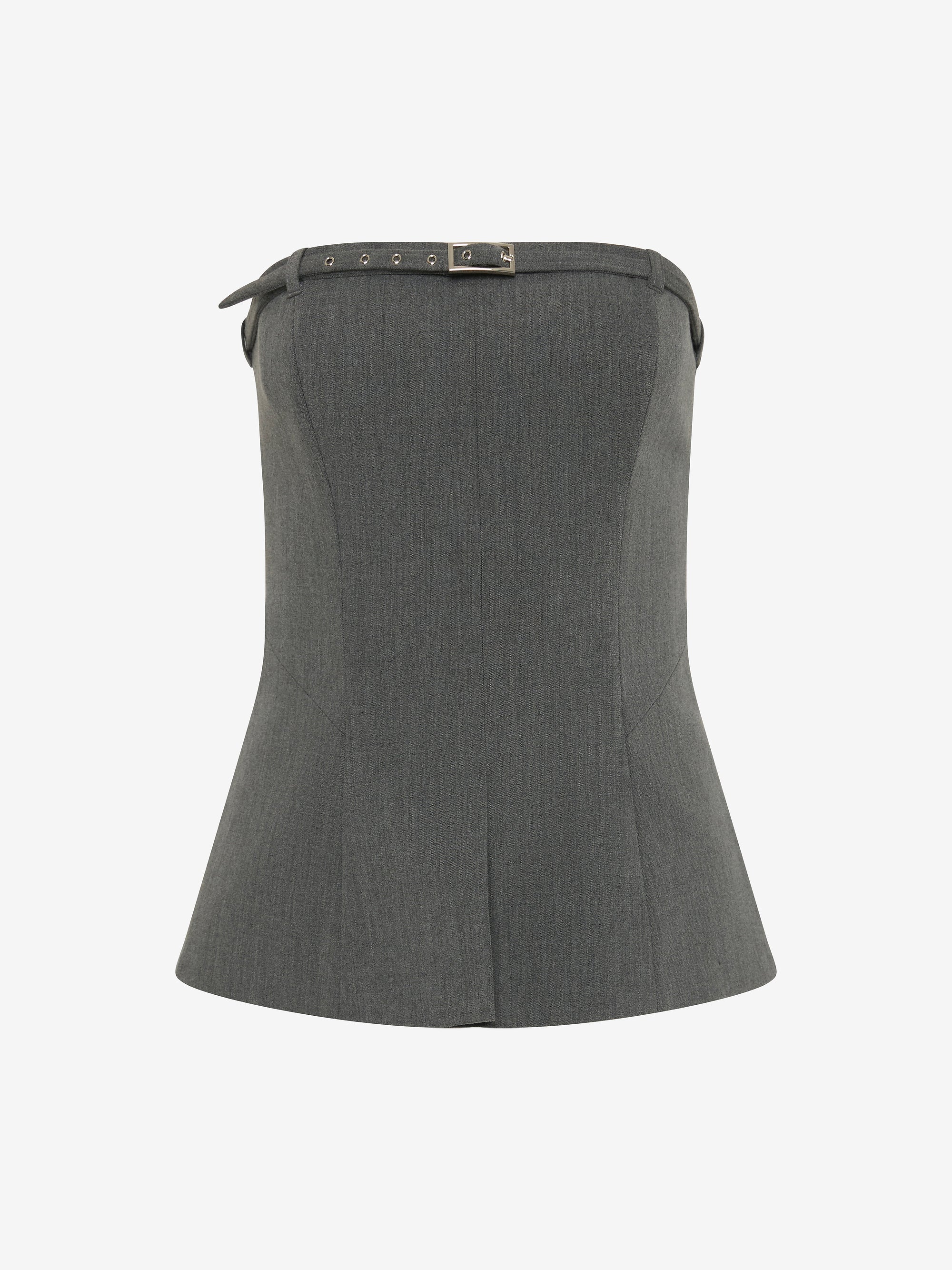ESTELLE STRAPLESS TOP - CHARCOAL - Image 6