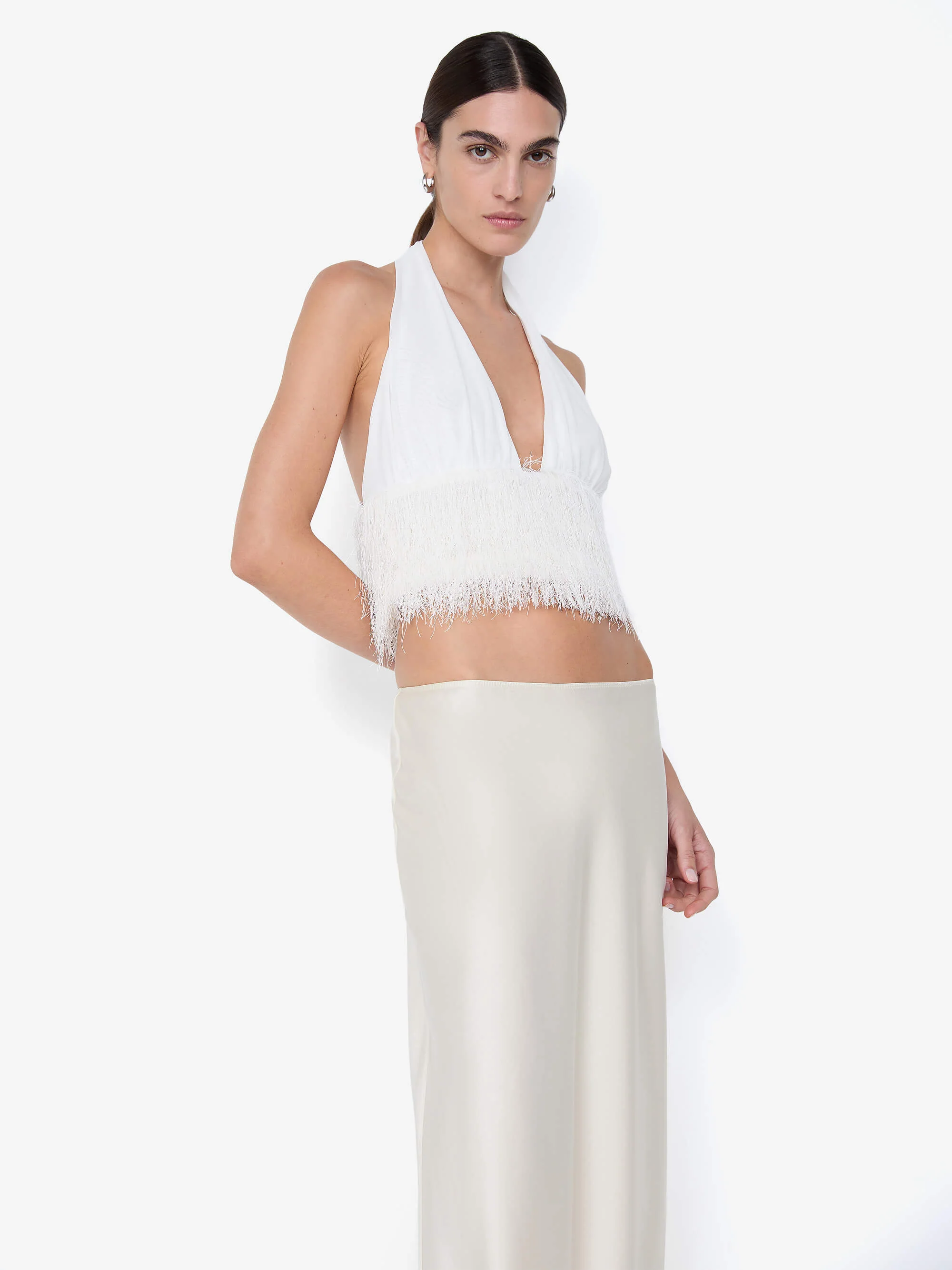 FINLEY HALTER TOP - WHITE - Image 4