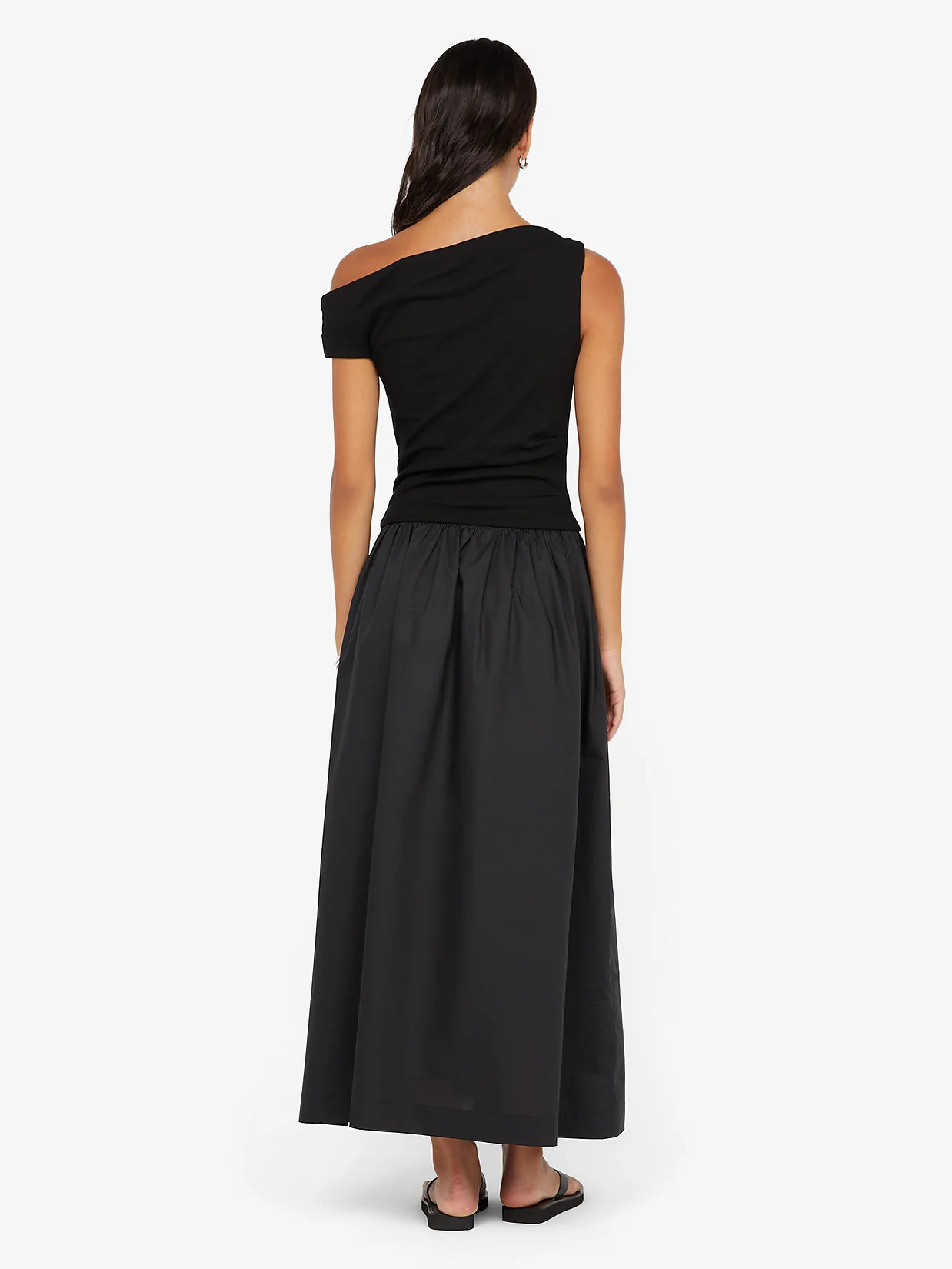 FREYA ASYM MAXI DRESS - BLACK - Image 3