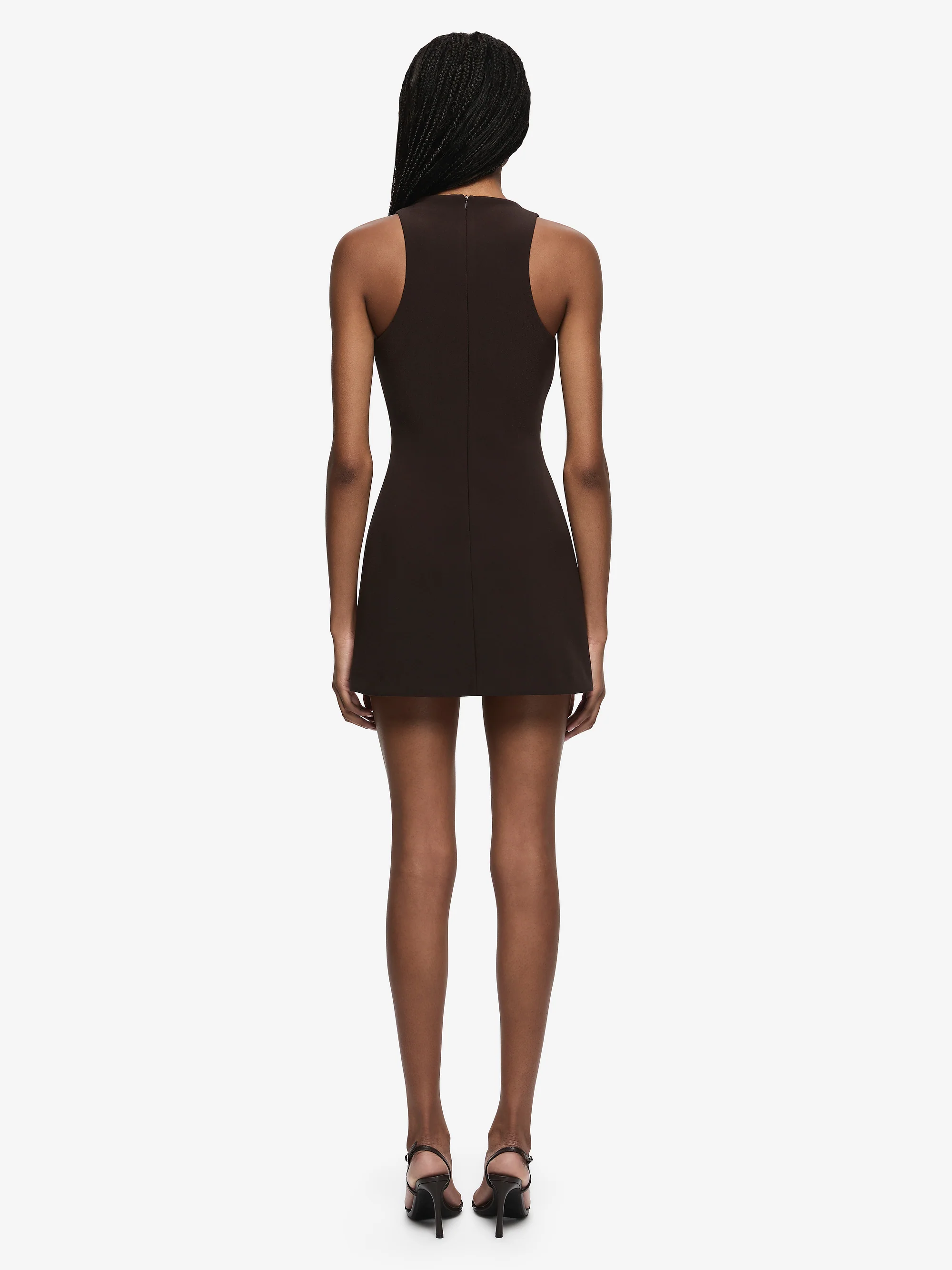GEMMA RACER MINI DRESS - ESPRESSO - Image 4