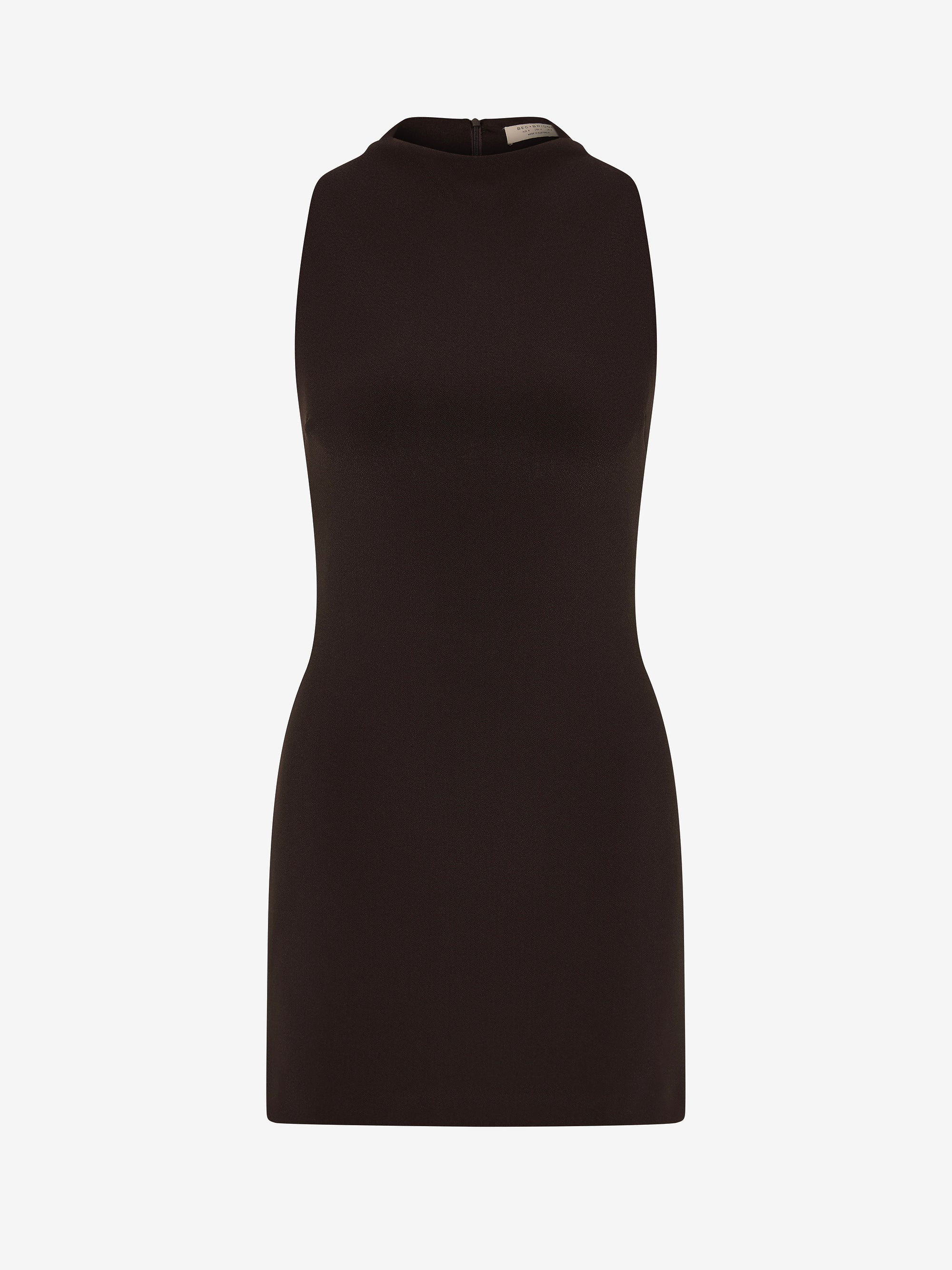 GEMMA RACER MINI DRESS - ESPRESSO - Image 5