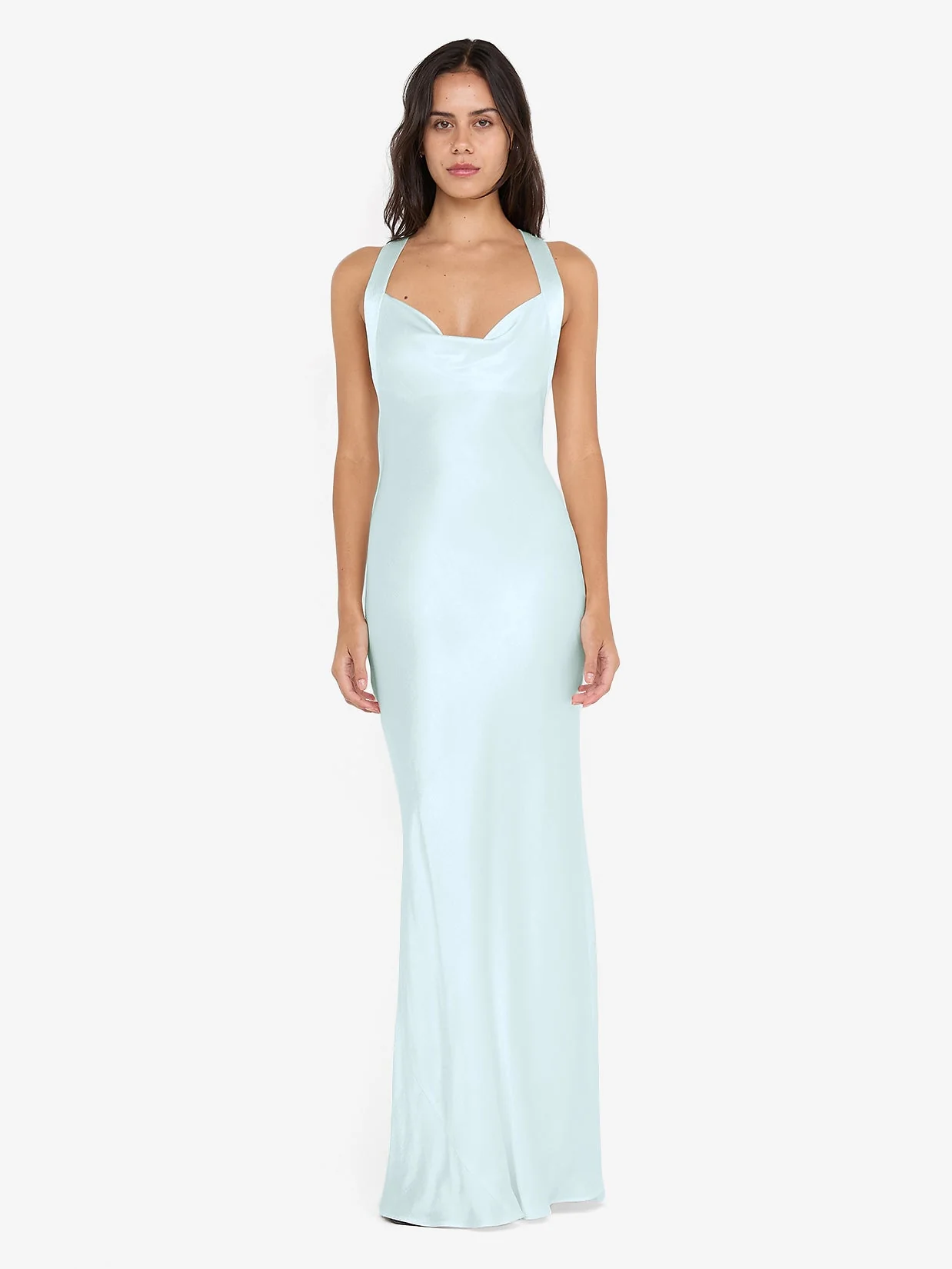GIA HALTER MAXI DRESS - ARCTIC BLUE - Image 4