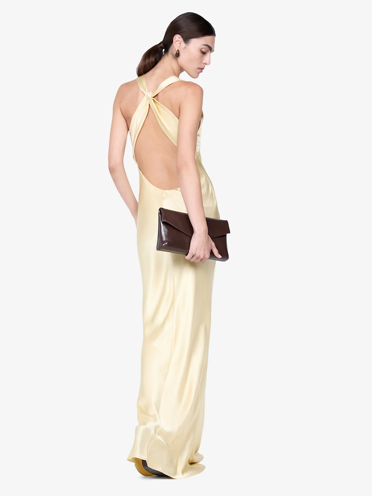 GIA HALTER MAXI DRESS - WHEAT - Image 2