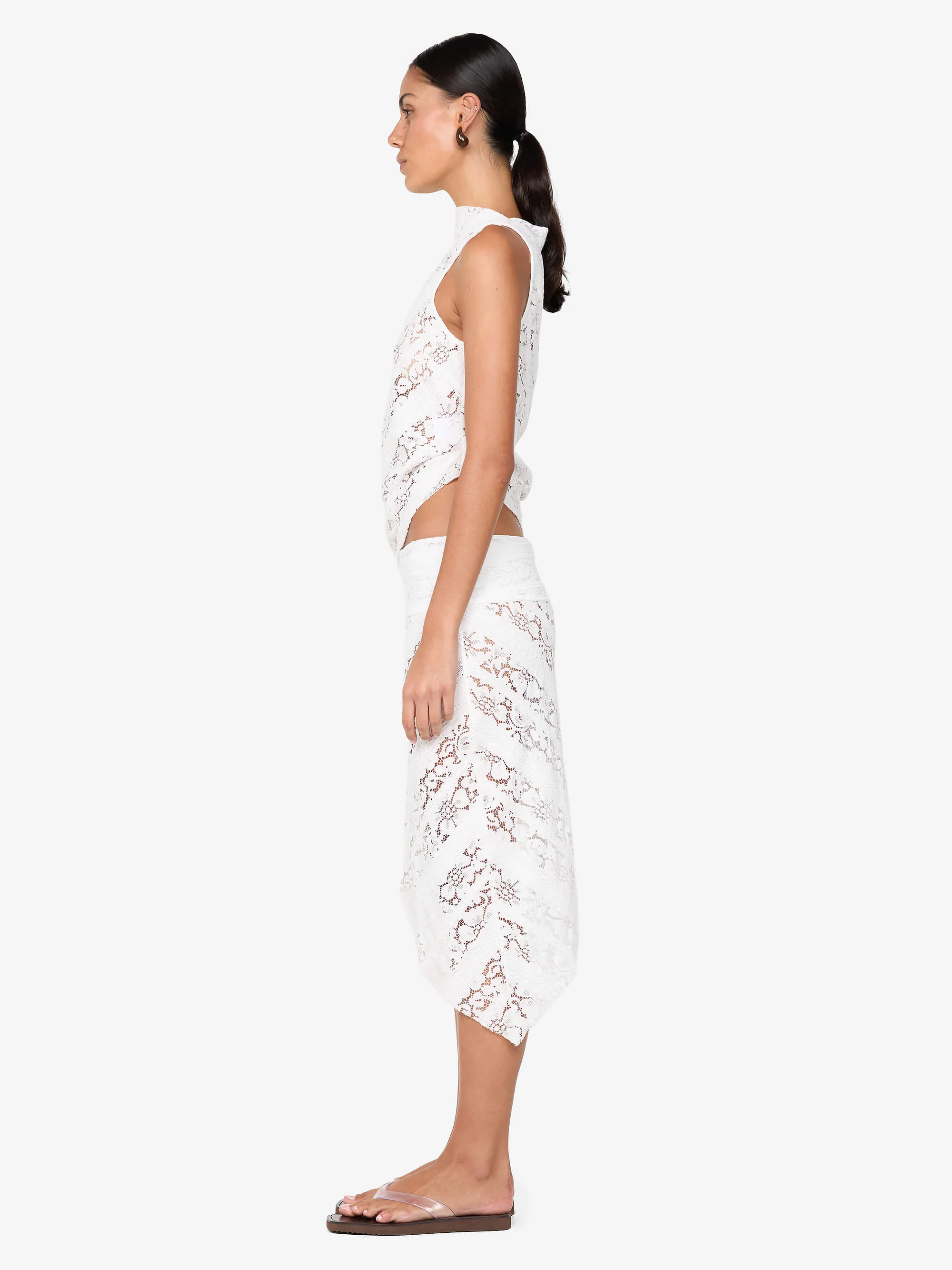 HENRIETTA ASYM TOP - WHITE - Image 3
