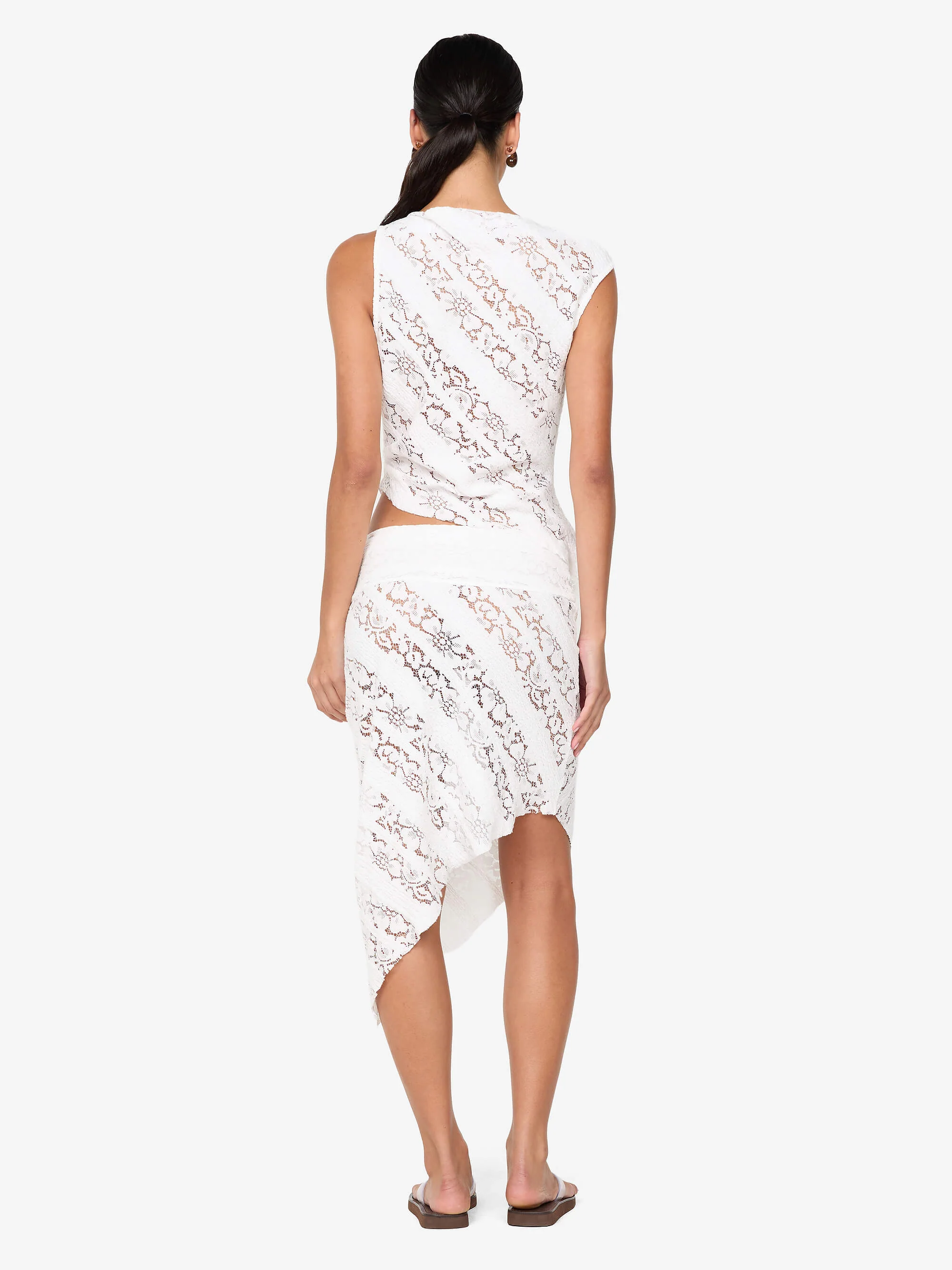 HENRIETTA ASYM TOP - WHITE - Image 4