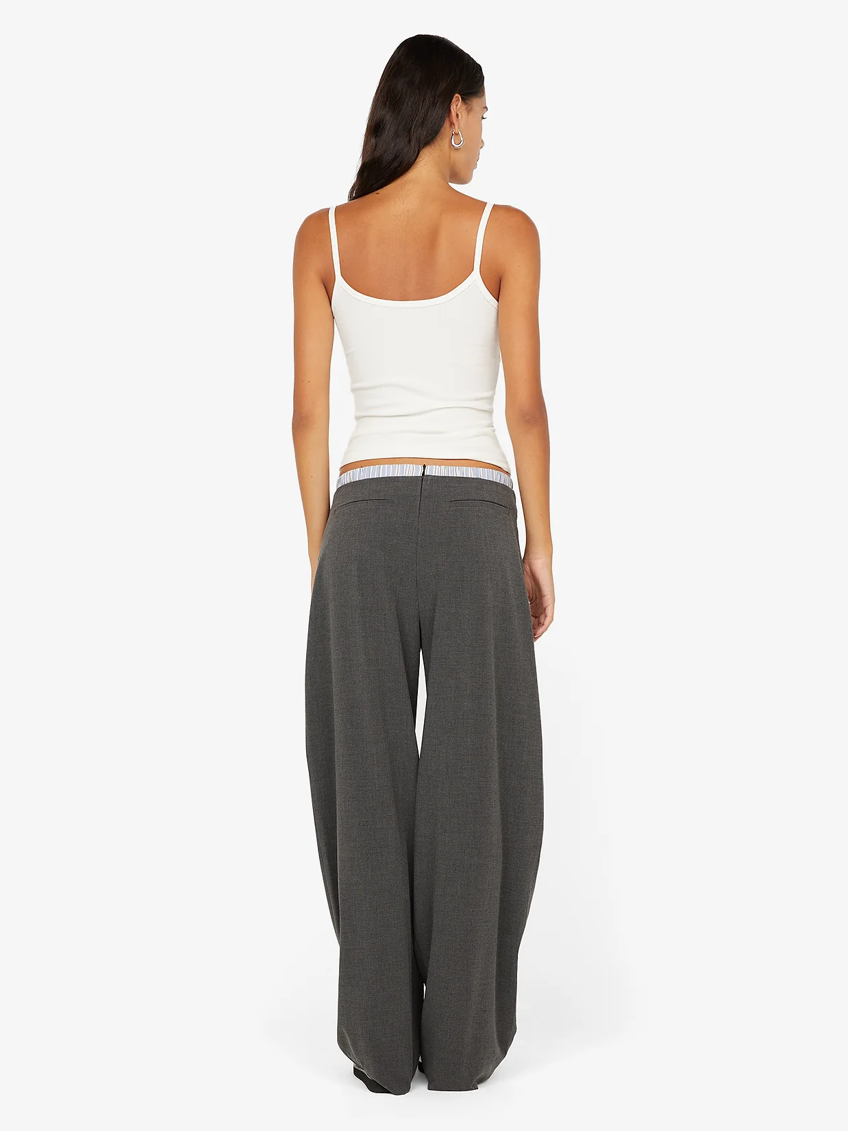 HUGH BOXER PANT - CHARCOAL/SKY BLUE STRIPE - Image 4
