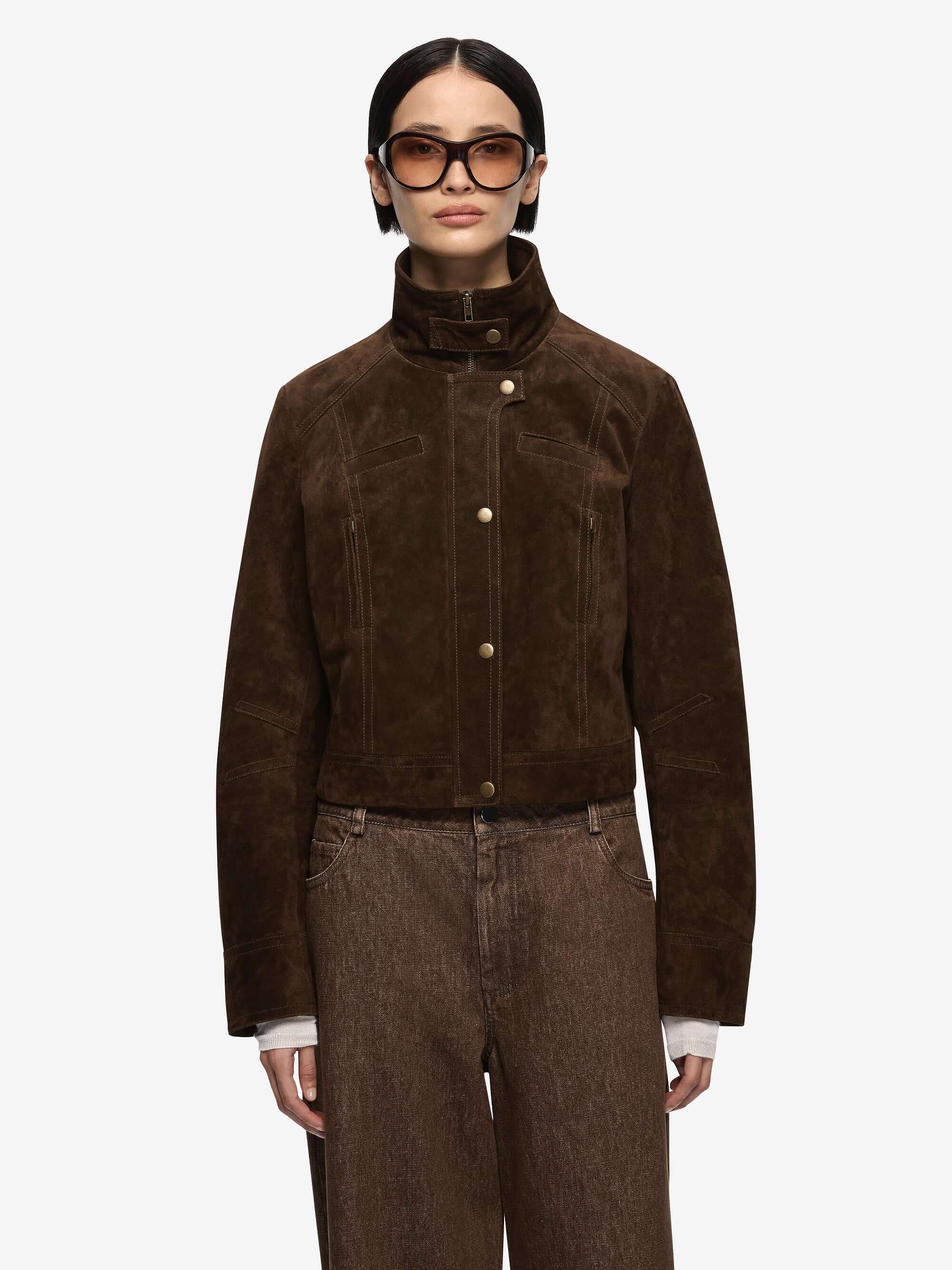 HUNTER SUEDE JACKET - DARK CHOCOLATE - Image 2