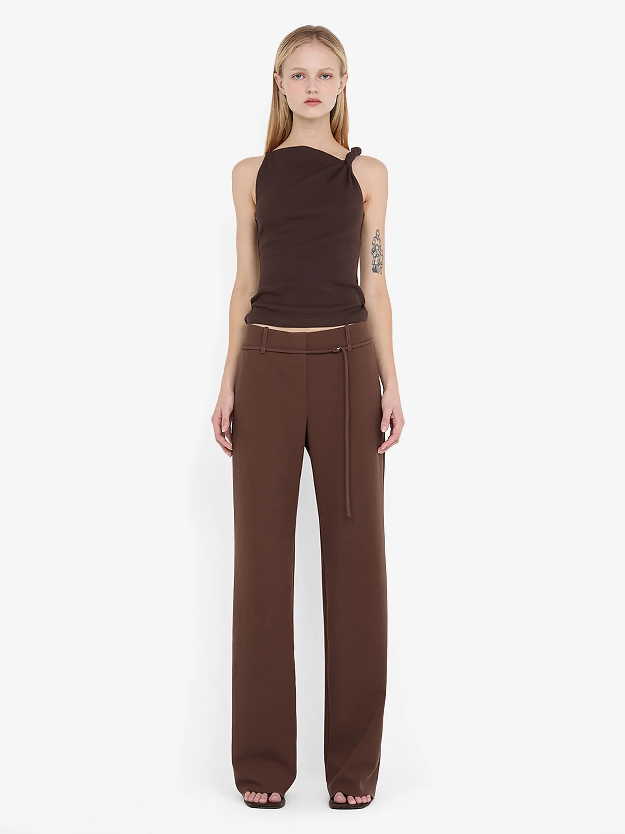IONE ASYM TOP			 - DARK CHOCOLATE