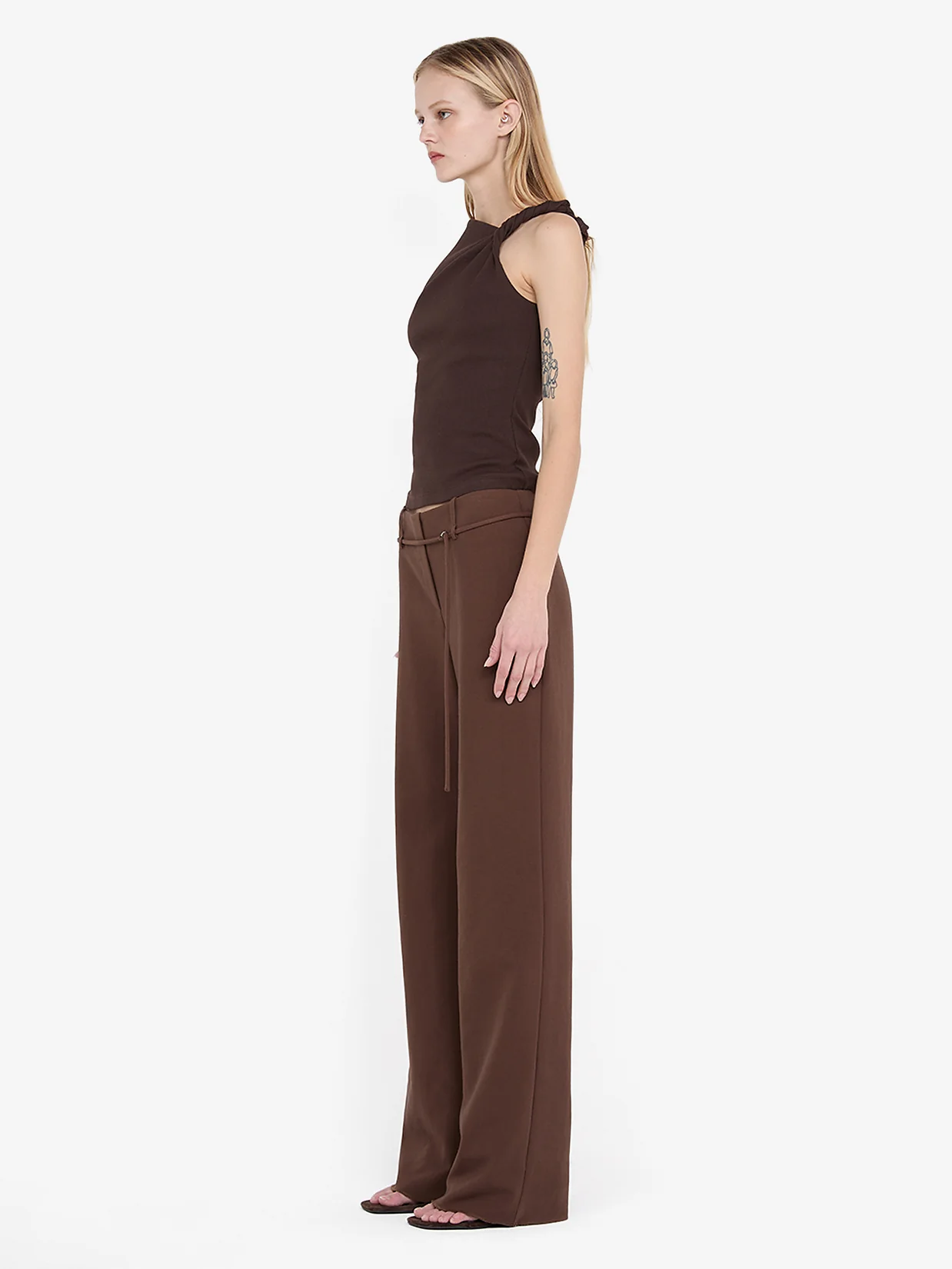 IONE ASYM TOP			 - DARK CHOCOLATE - Image 2
