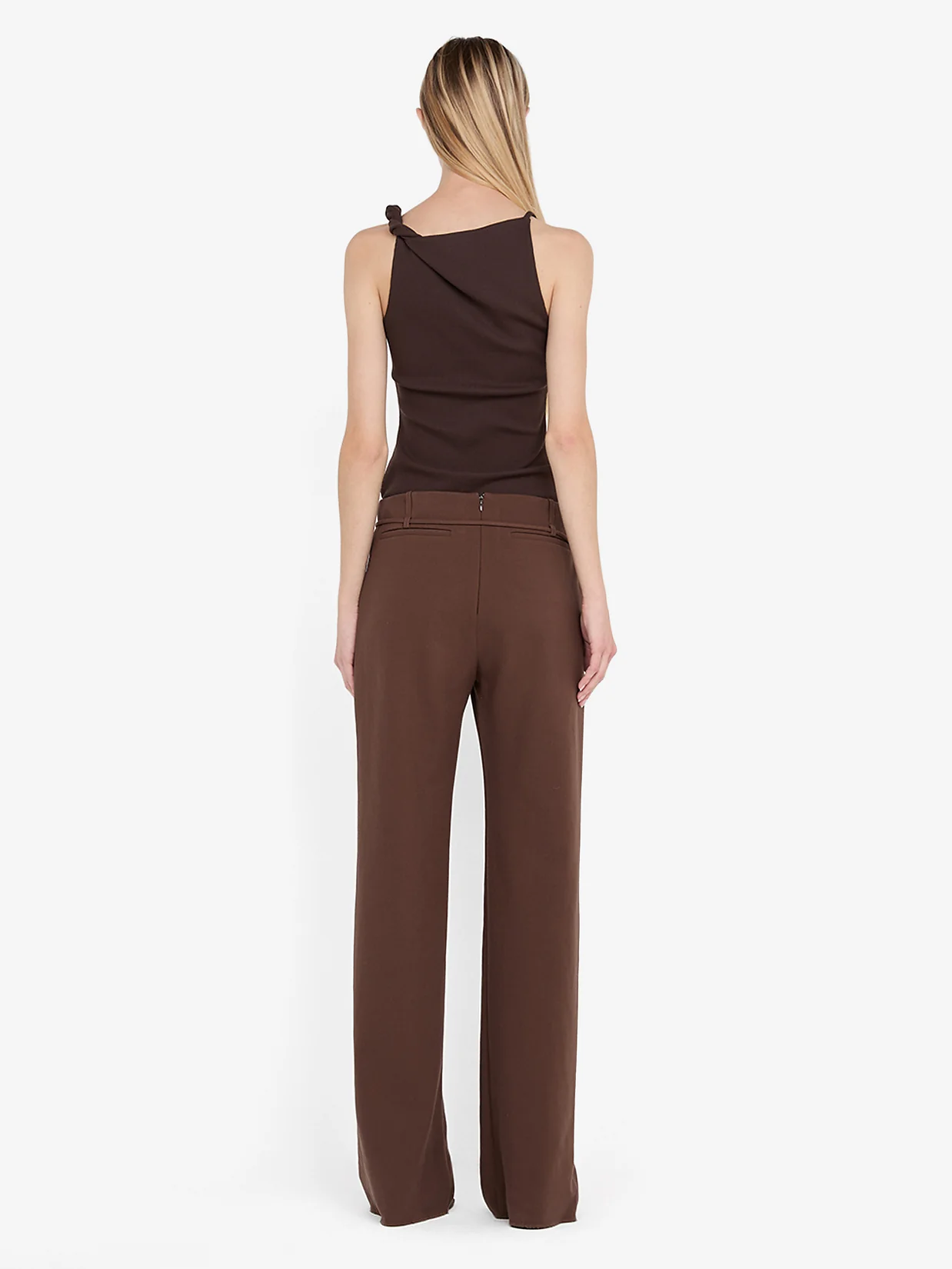 IONE ASYM TOP			 - DARK CHOCOLATE - Image 3