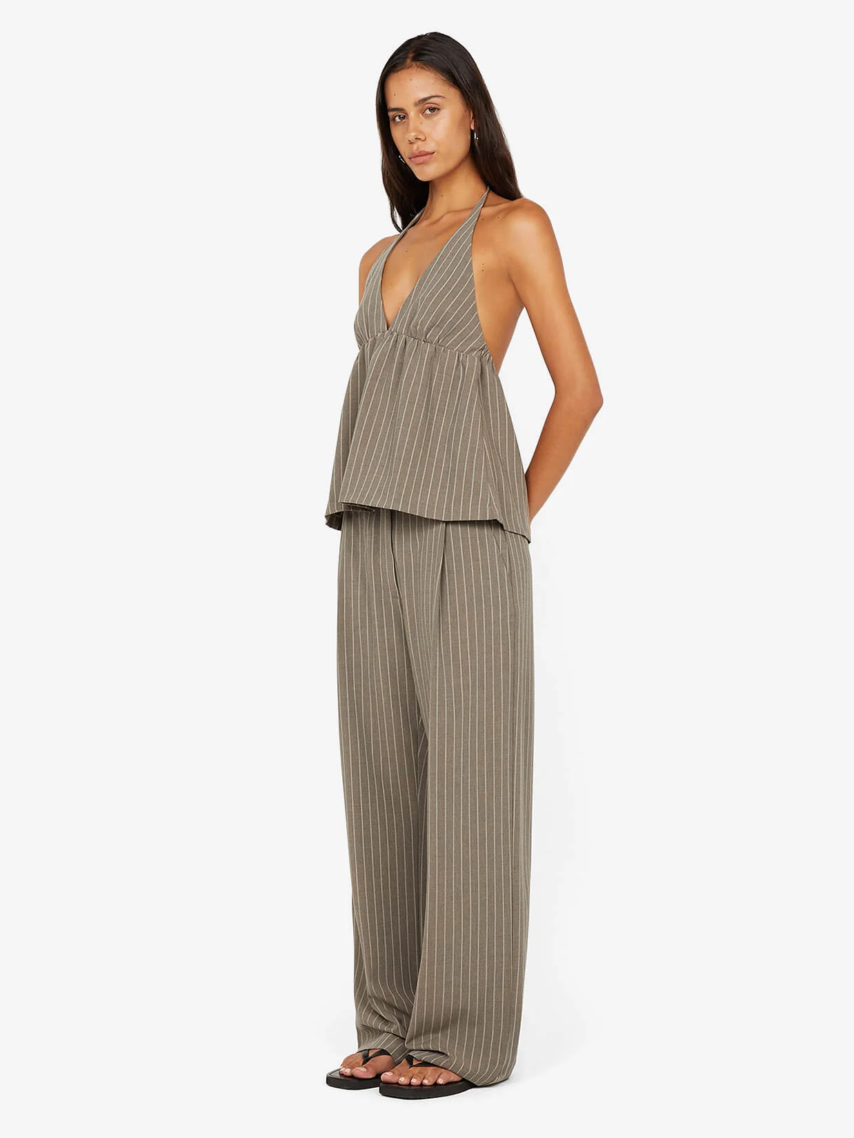 JONNI PANT - CHARCOAL STRIPE - Image 2