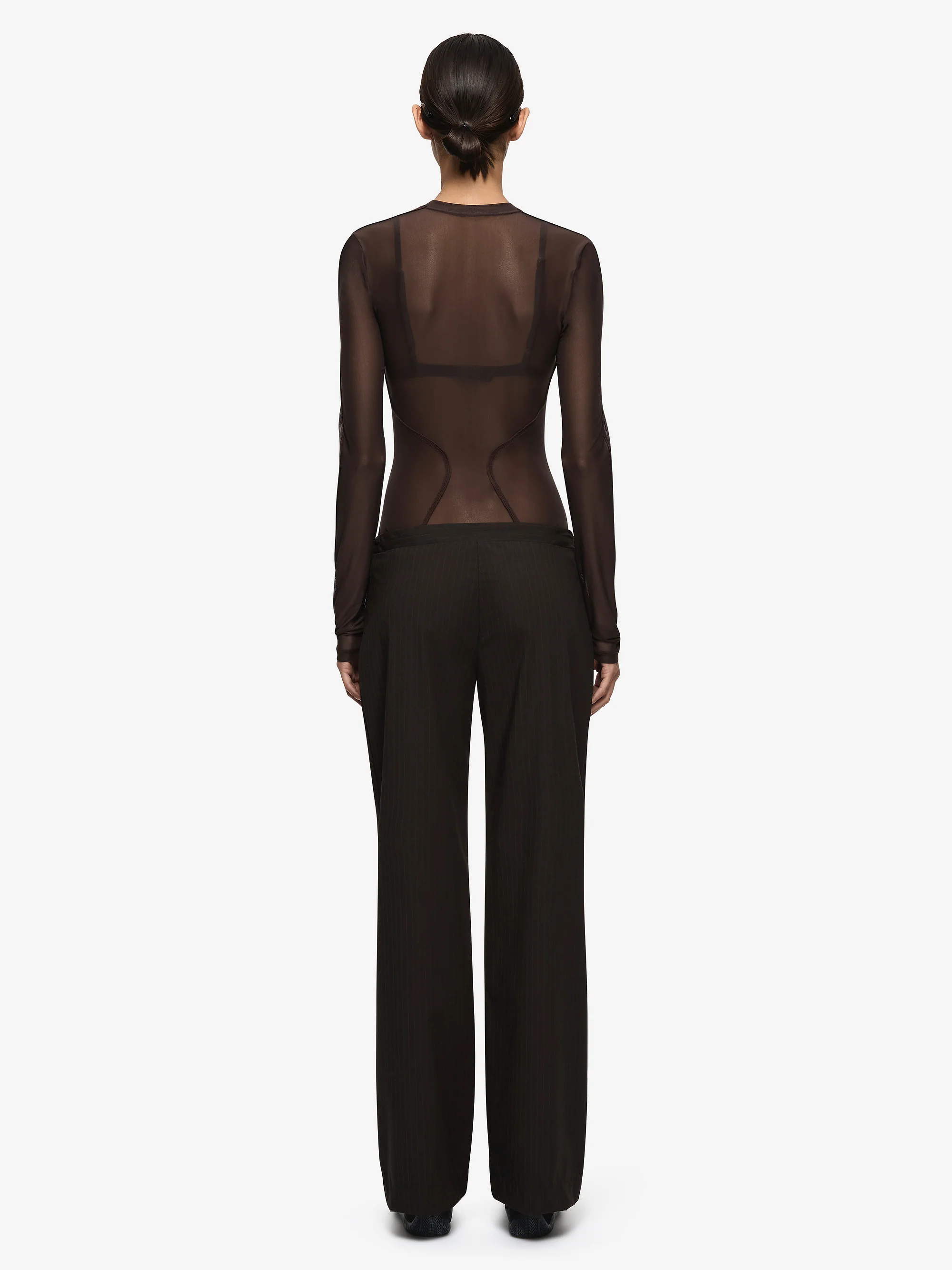 JUNIPER LONG SLEEVE TOP - DARK CHOCOLATE - Image 4