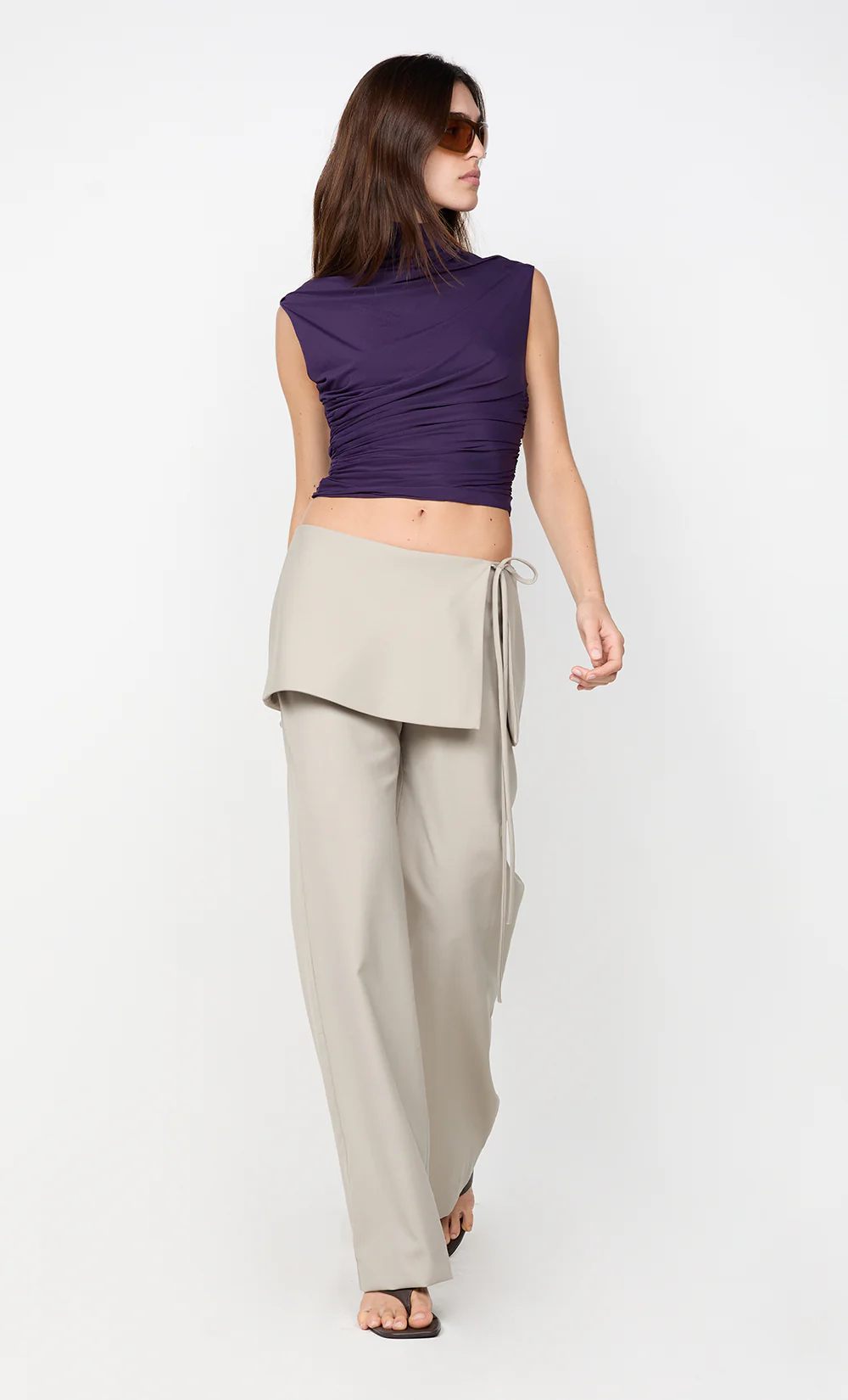 LEILAH ASYM TOP - DEEP VIOLET - Image 3
