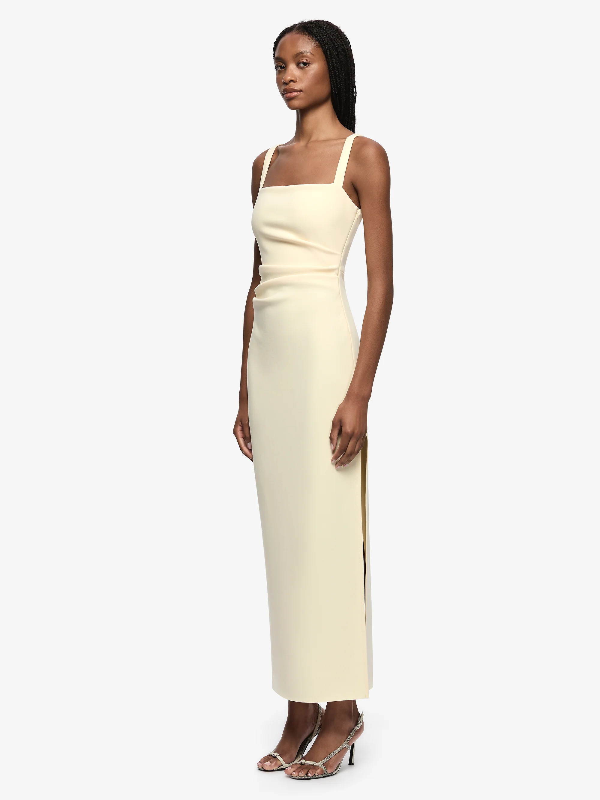 LEORA TUCK MAXI DRESS - LEMON SORBET - Image 3