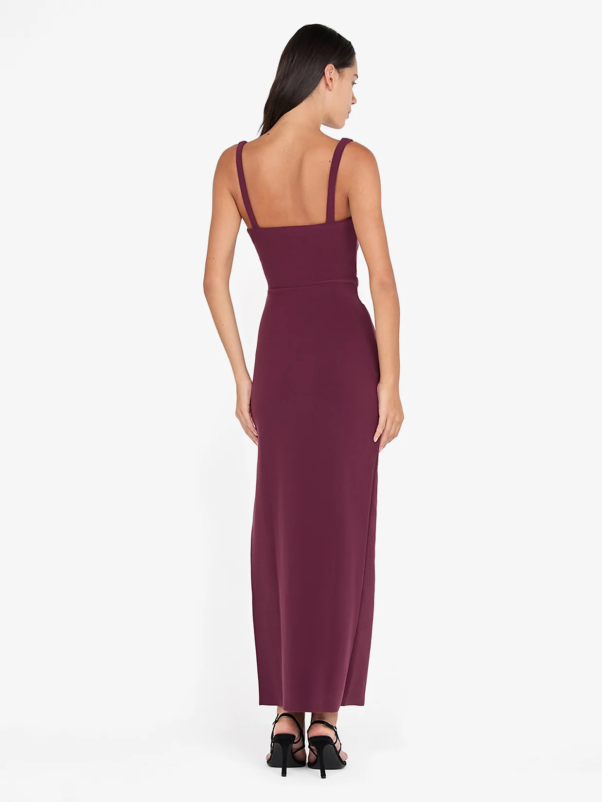 LEORA TUCK MAXI DRESS - PLUM - Image 4