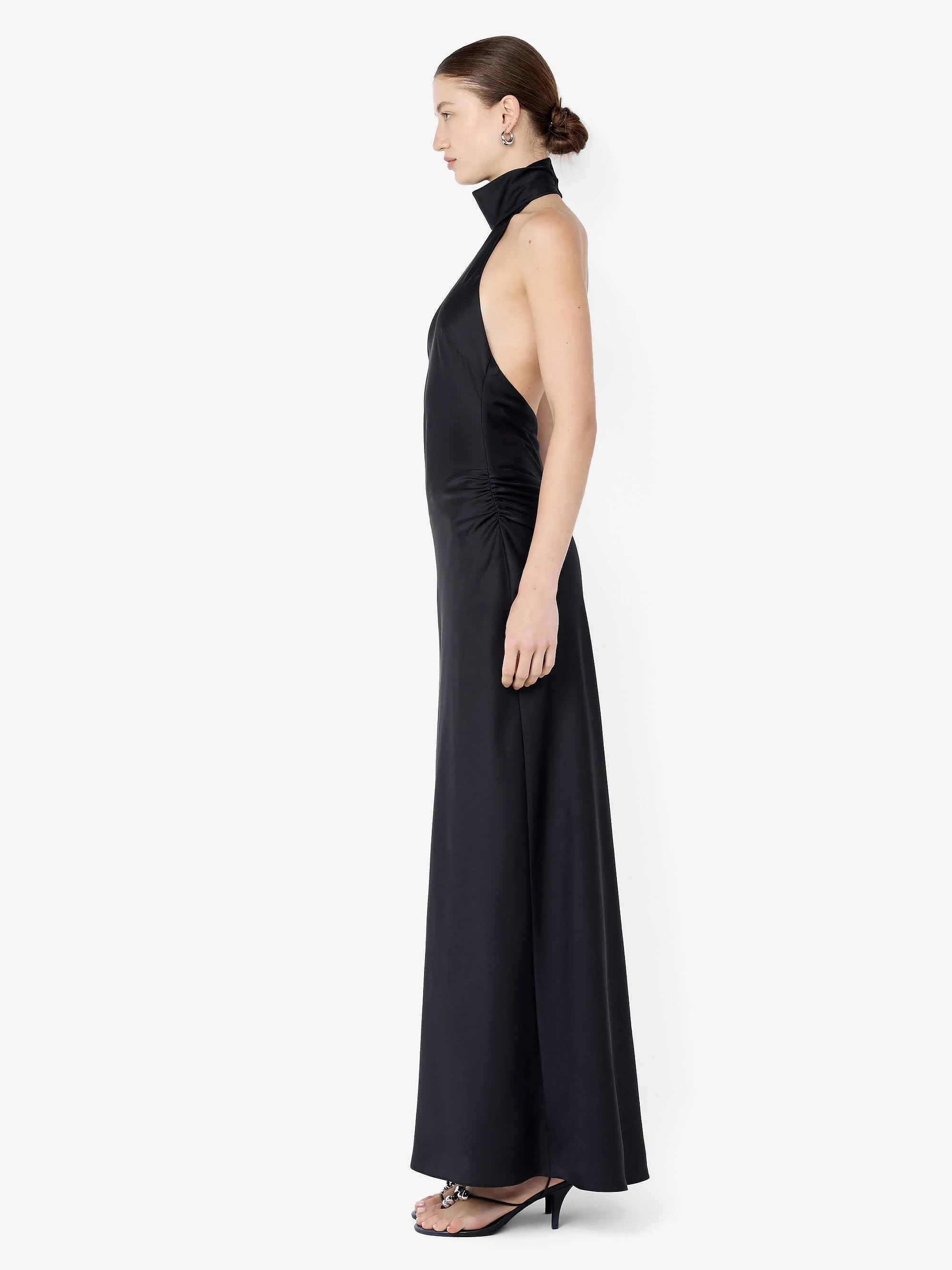 LISETTE HALTER MAXI DRESS - BLACK - Image 3