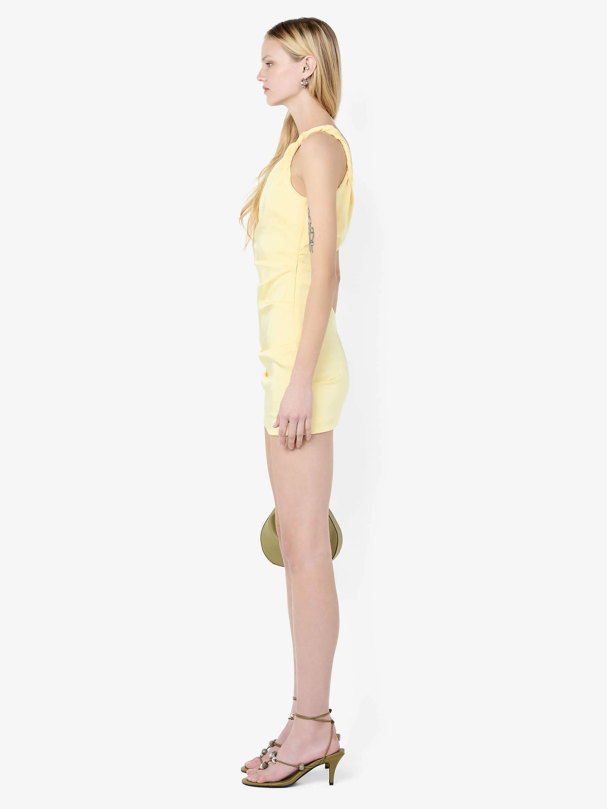 LISETTE TWIST MINI DRESS - CITRON - Image 3