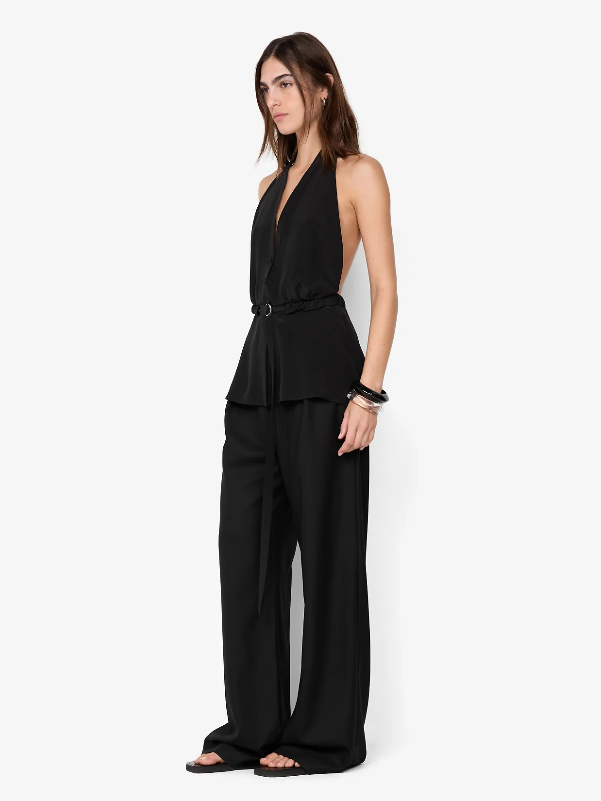 LORA HALTER TOP - BLACK - Image 3