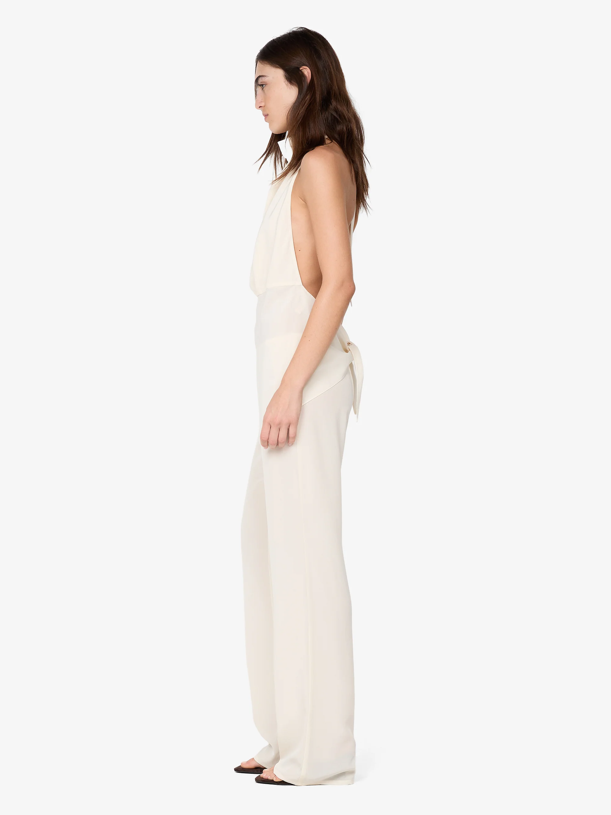 LUCIE HALTER TOP - IVORY - Image 3