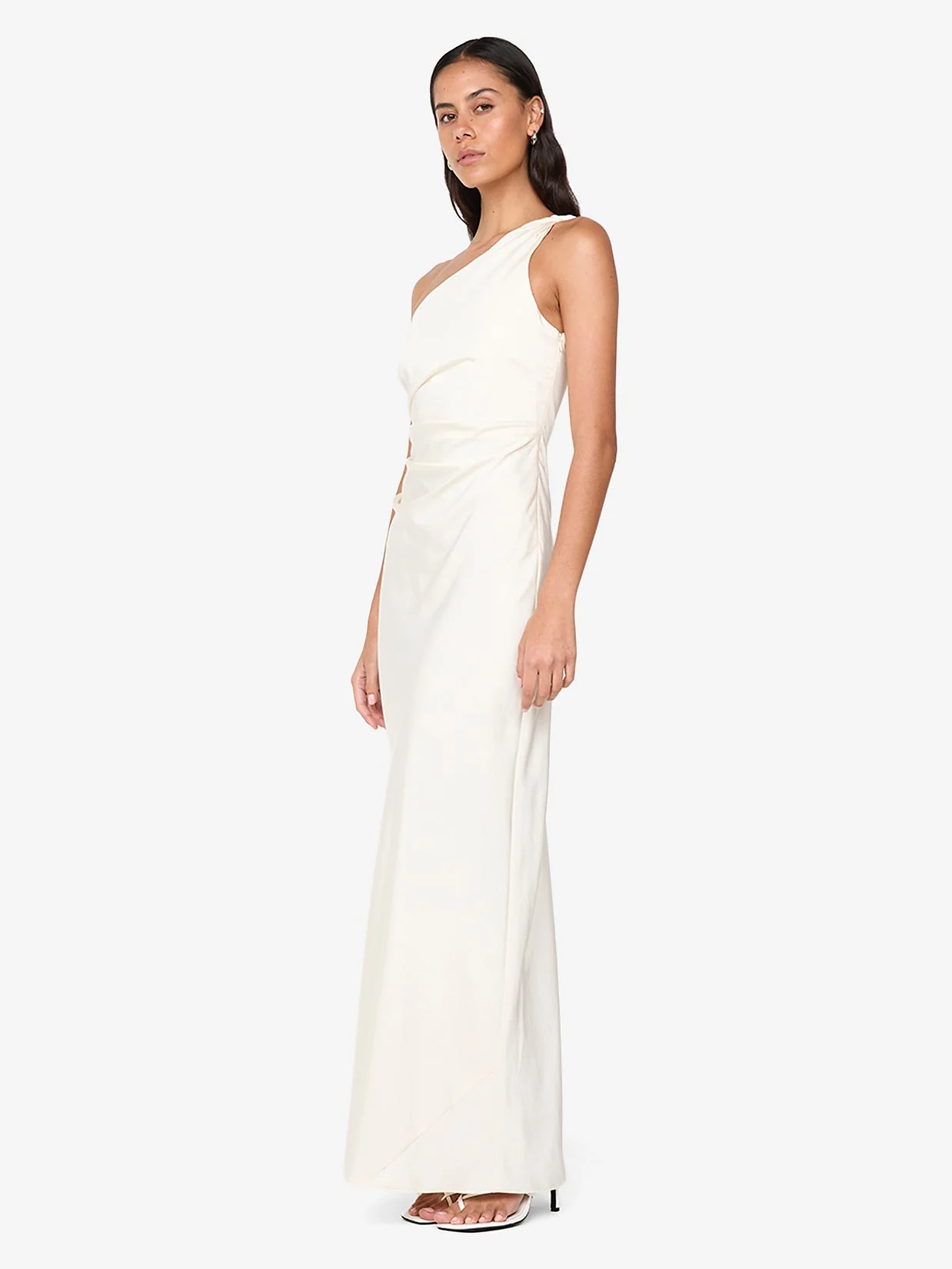 LUNETTA ASYM DRESS - CREAM - Image 3