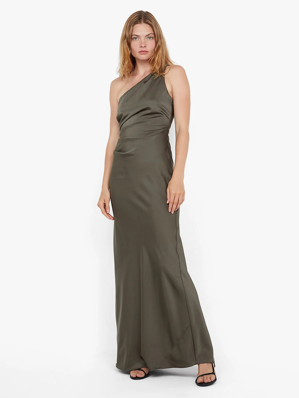 LUNETTA ASYM DRESS - DARK WILLOW - Image 3