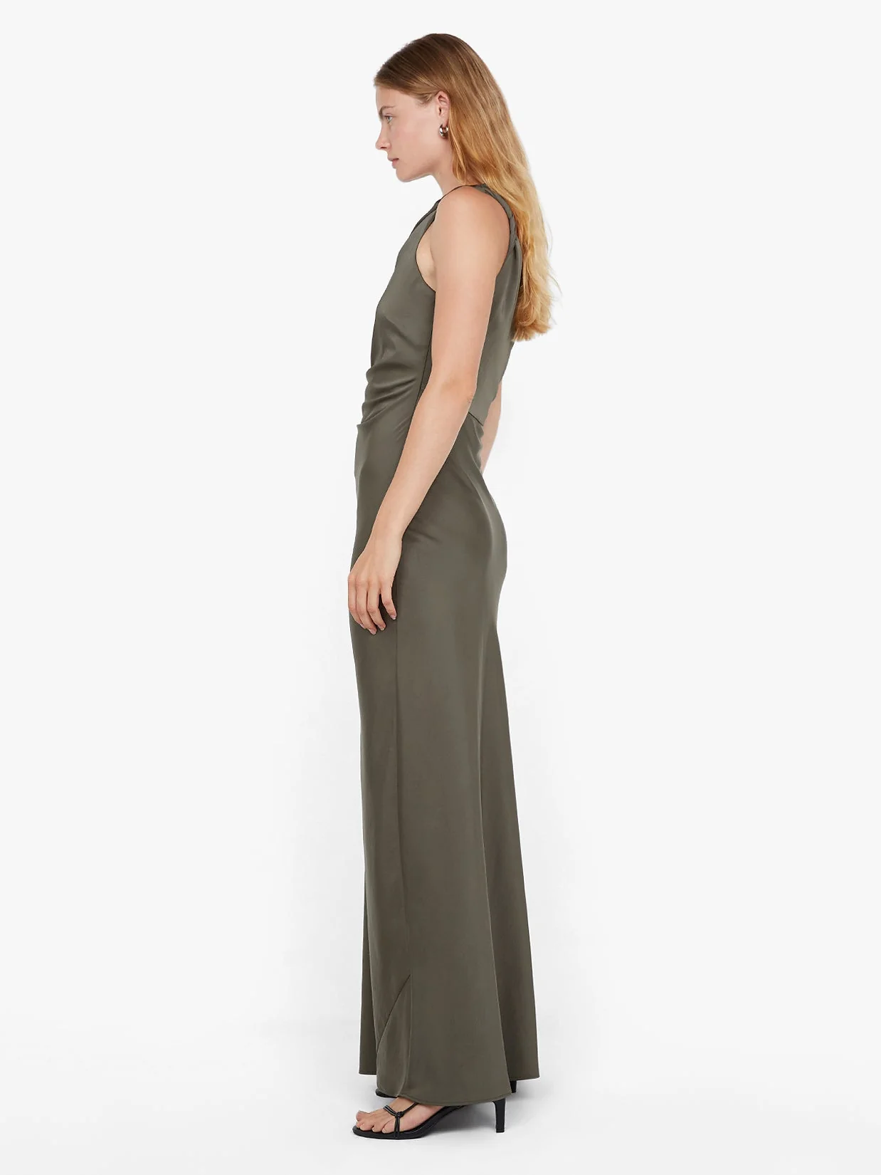 LUNETTA ASYM DRESS - DARK WILLOW - Image 4