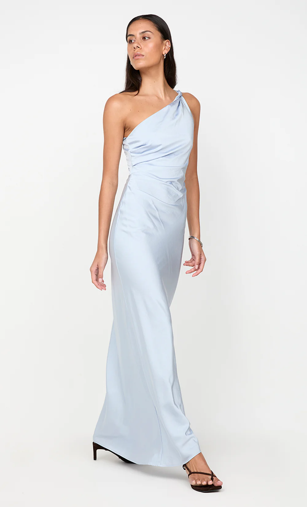 LUNETTA ASYM DRESS - DUSTY BLUE - Image 6