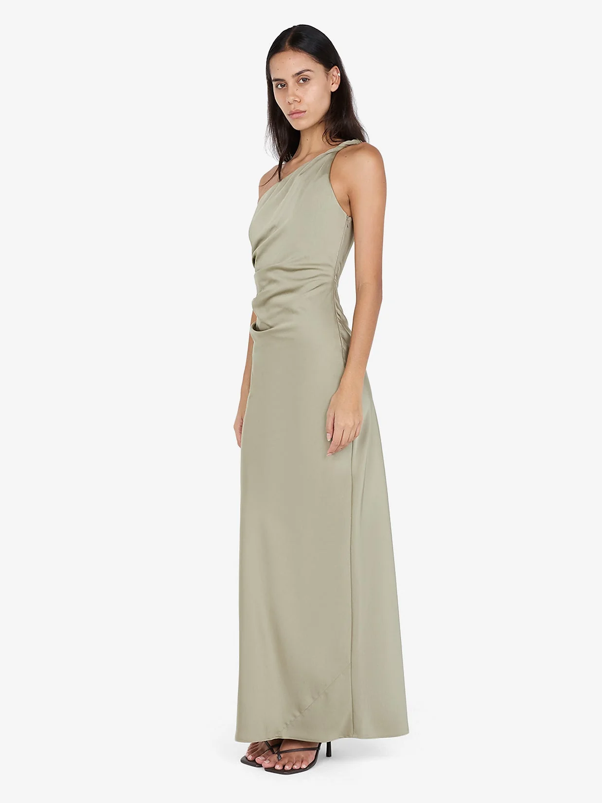 LUNETTA ASYM DRESS - SAGE - Image 3