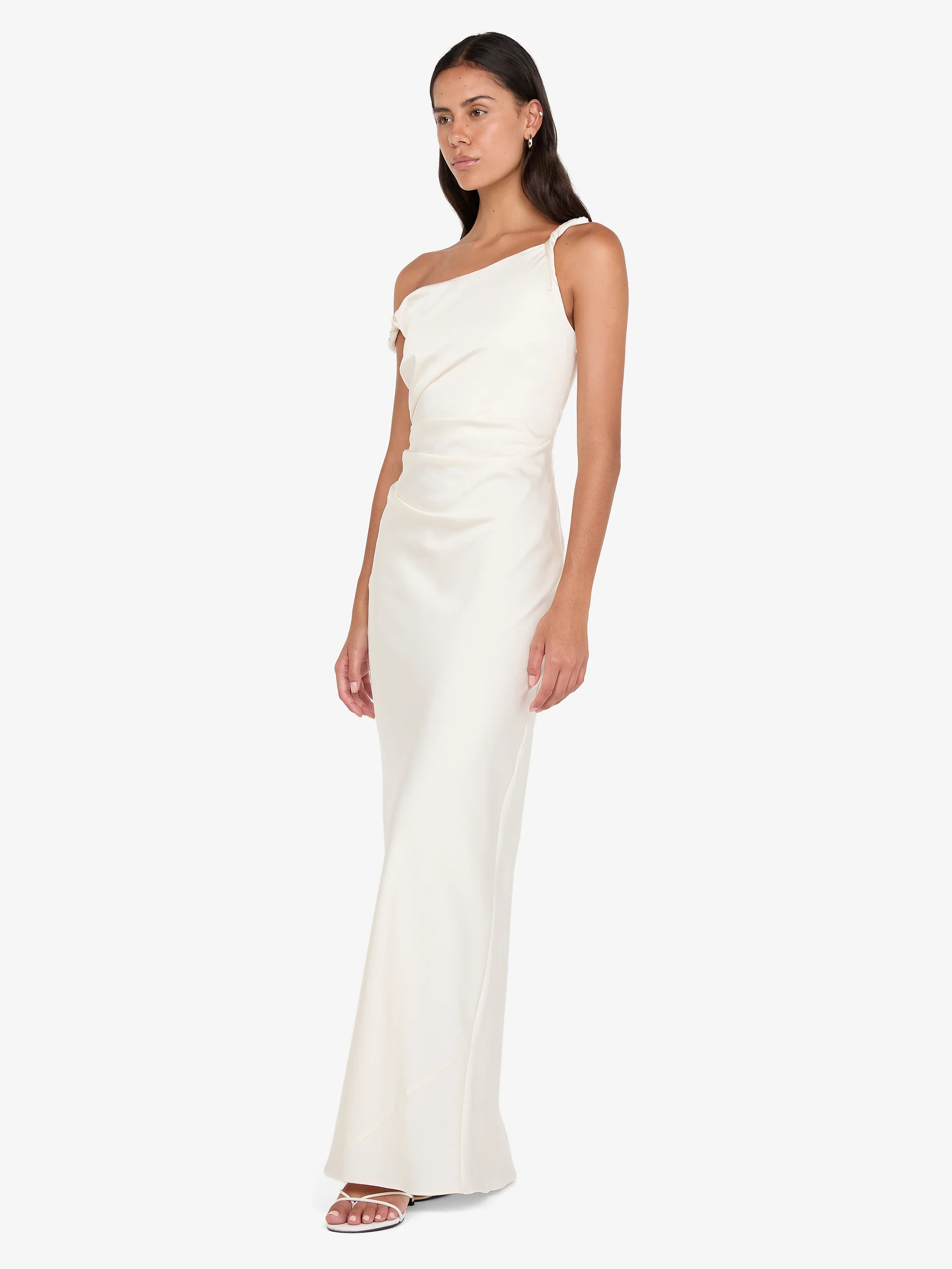 LUNETTA TWIST STRAP DRESS - CREAM - Image 2