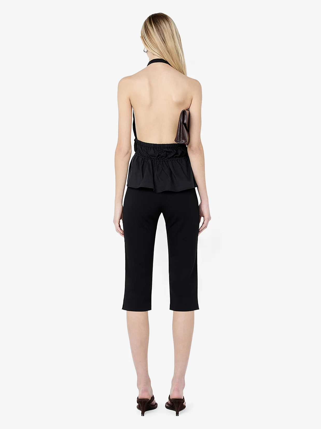 LYNNA HALTER TOP - BLACK - Image 2