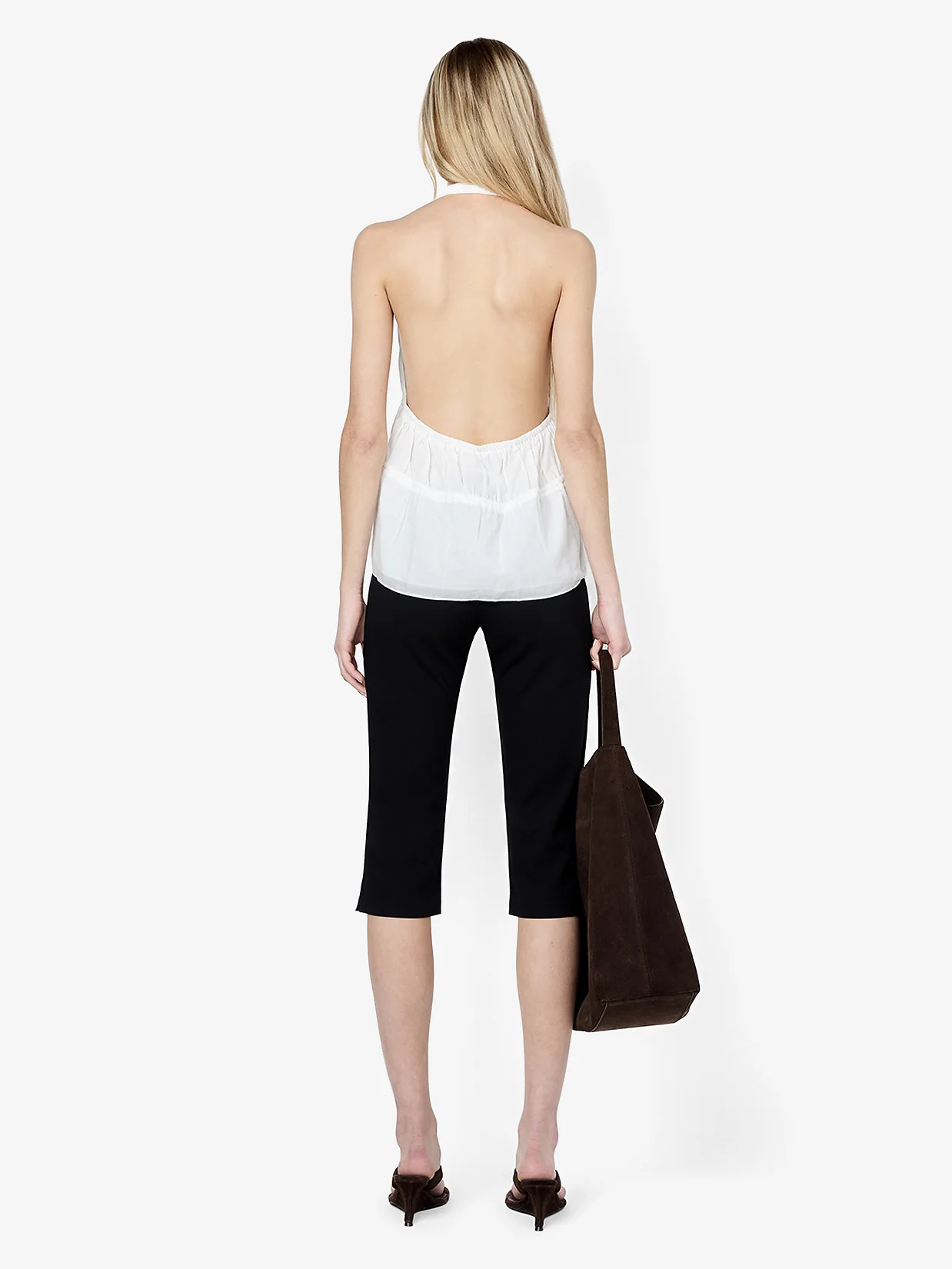LYNNA HALTER TOP - WHITE - Image 2