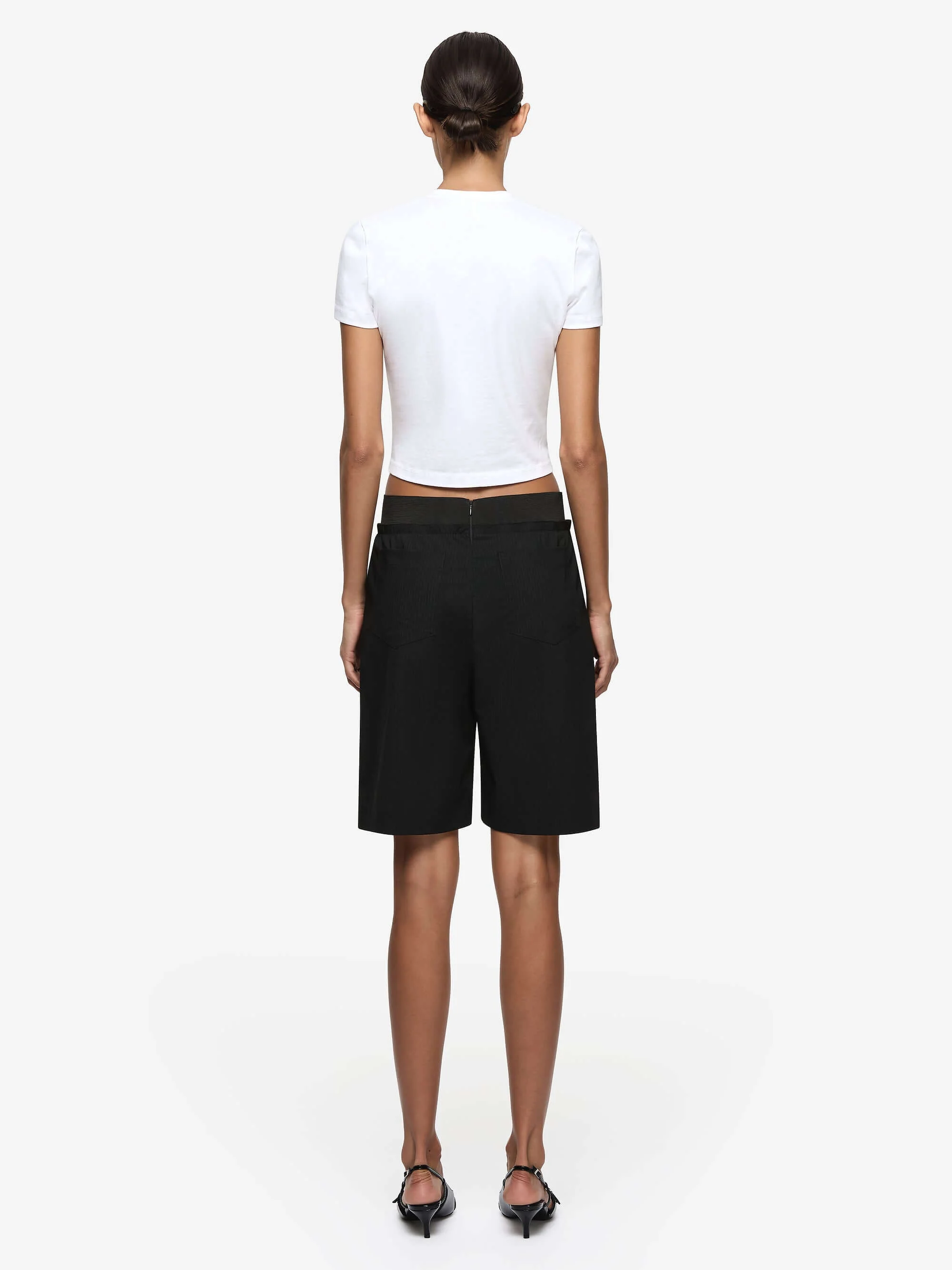 MARCELLI LONG SHORT - BLACK/WHITE STRIPE - Image 3