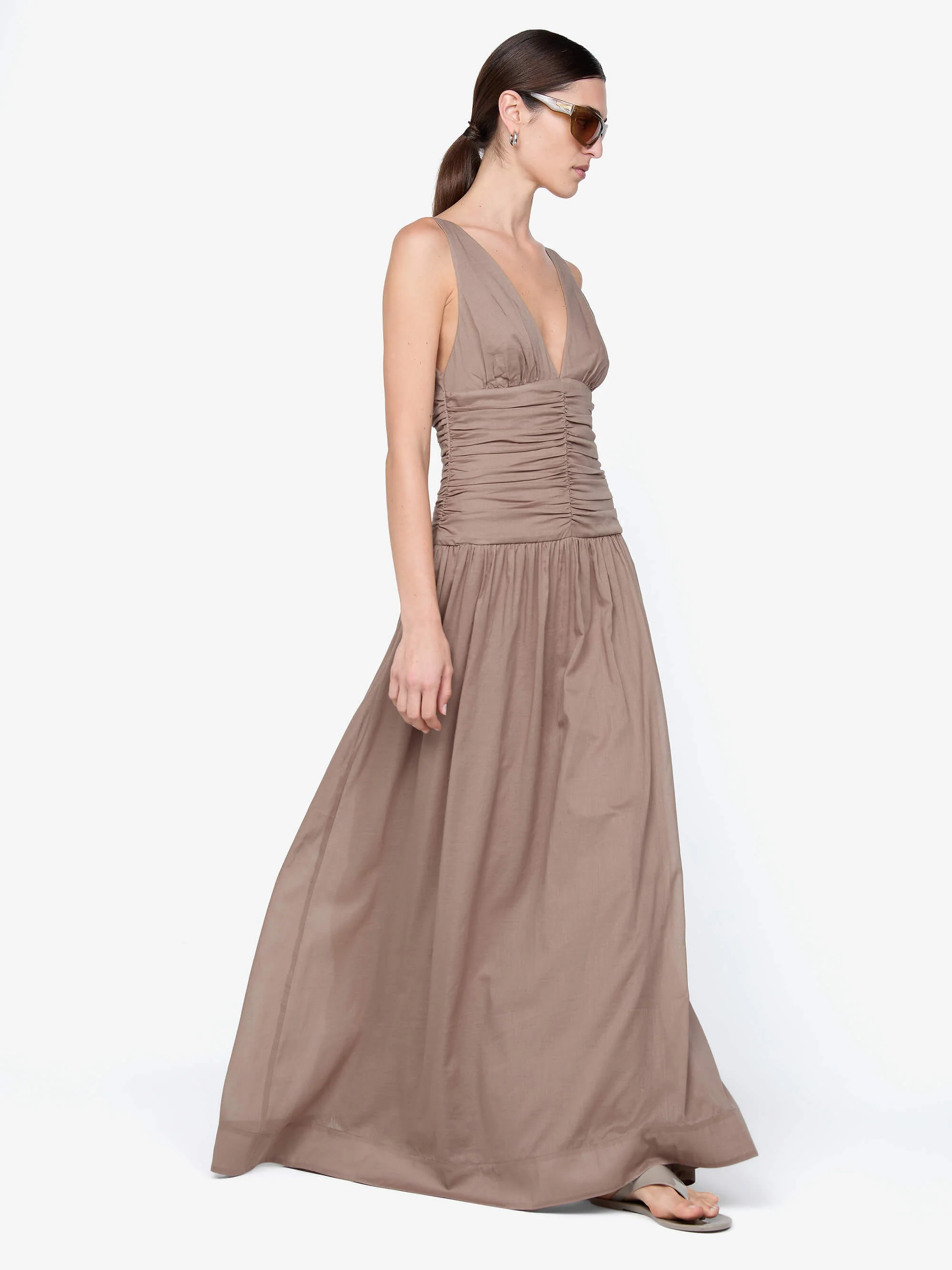 MARLOWE MAXI DRESS - TAUPE - Image 3