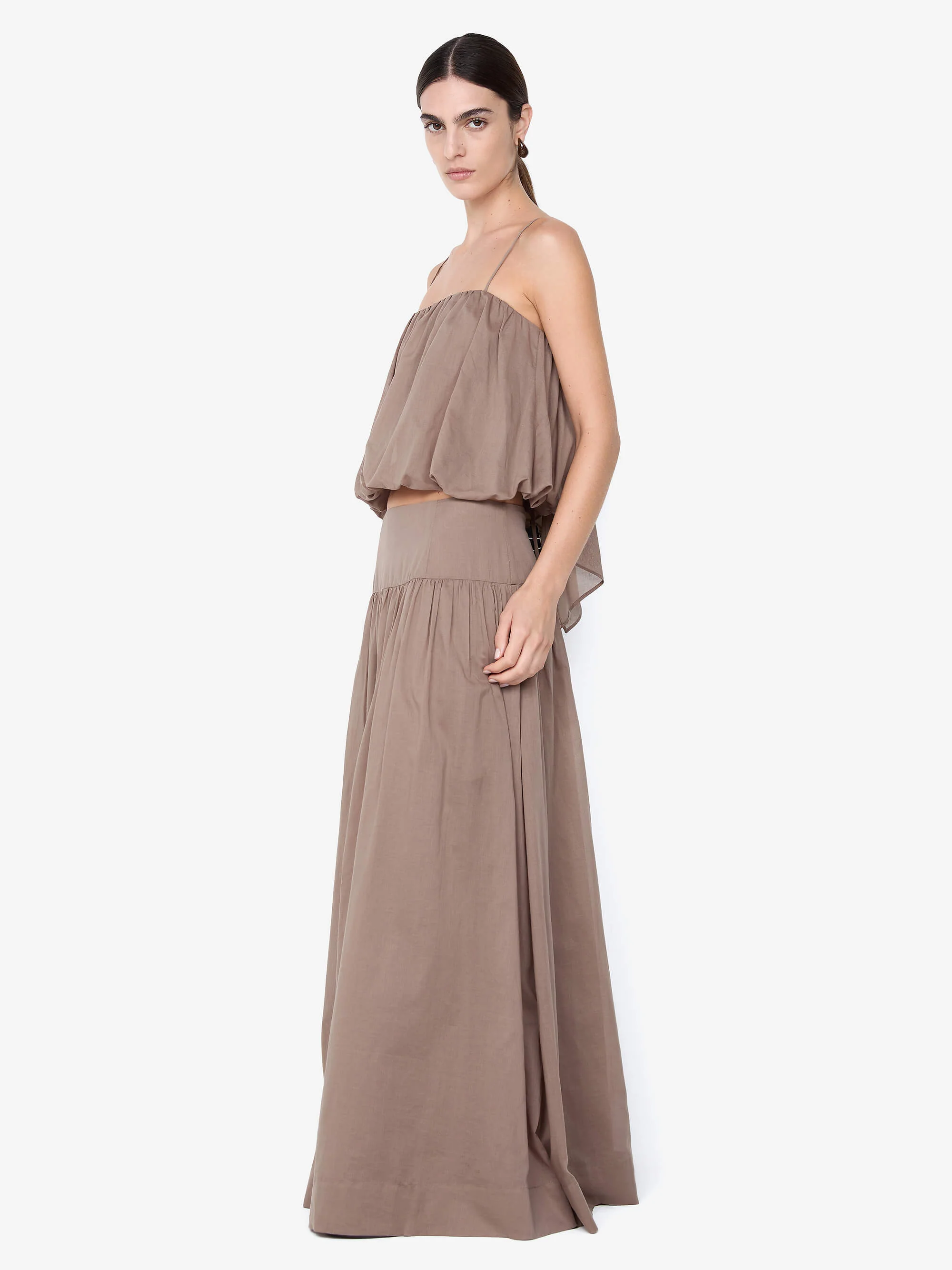 MARLOWE MAXI SKIRT - TAUPE - Image 3