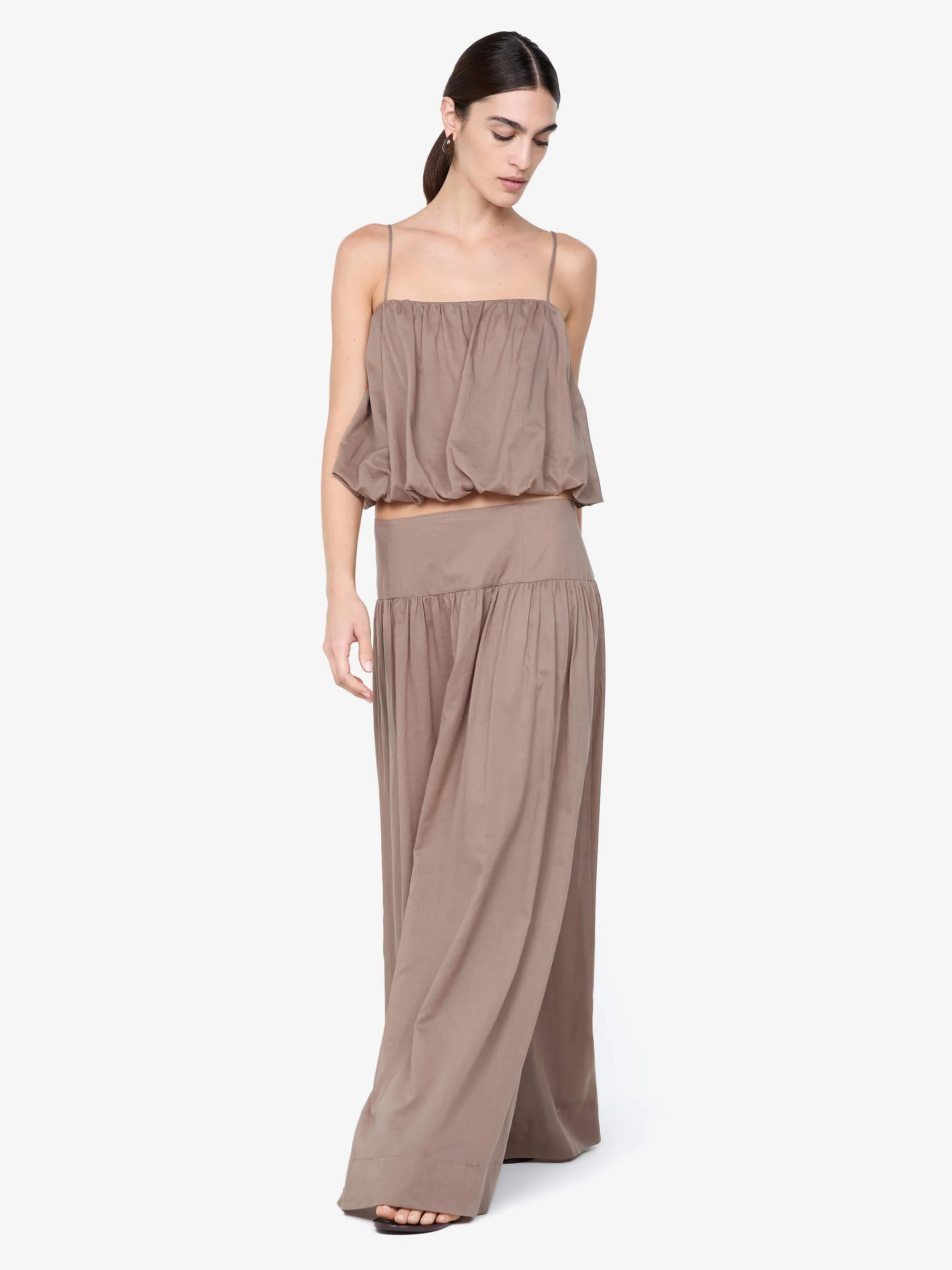 MARLOWE MAXI SKIRT - TAUPE - Image 4