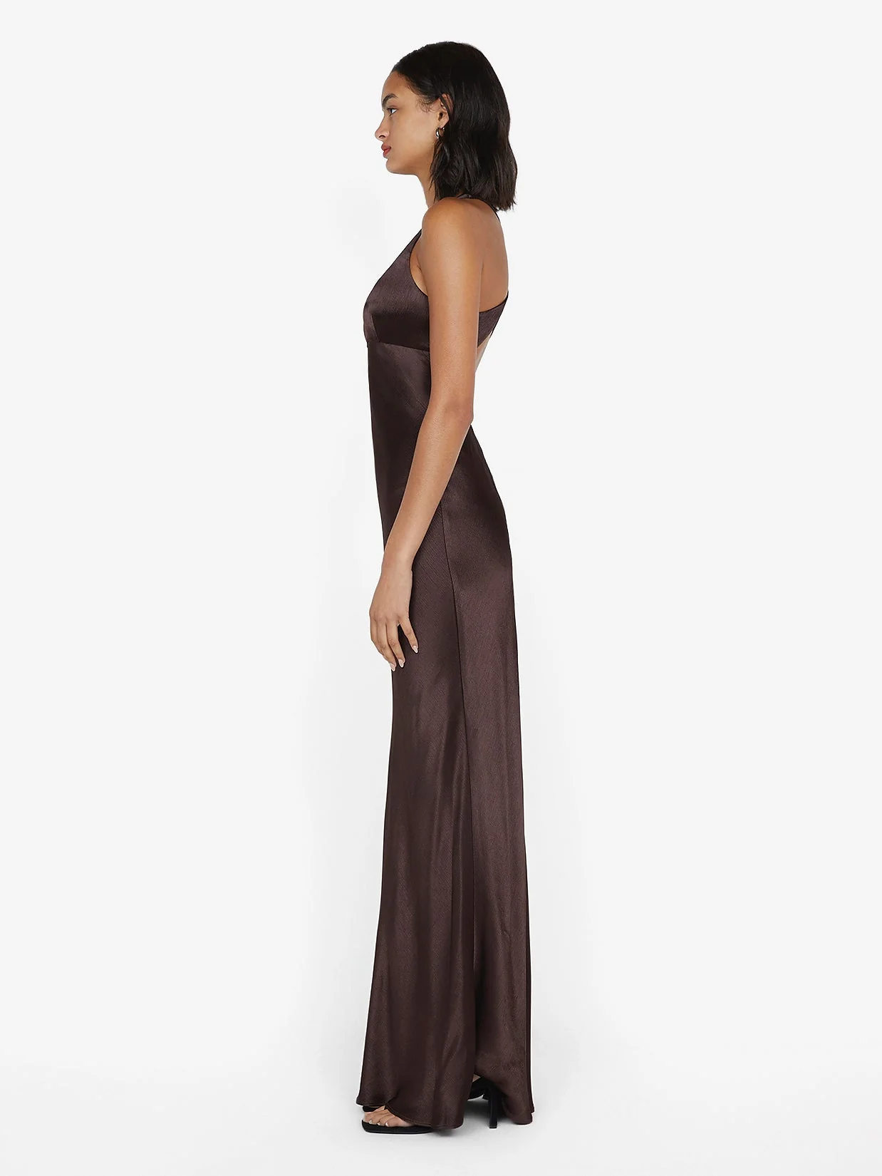 MAXINA CROSSOVER DRESS - DARK CHOCOLATE - Image 3