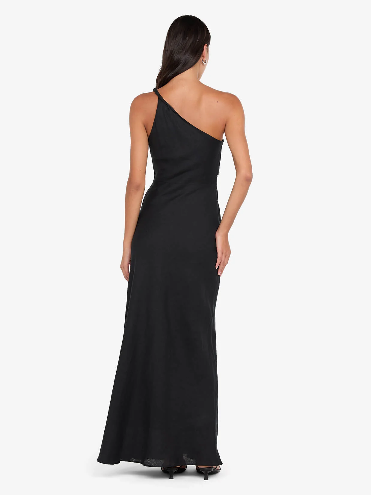 MELANIE ASYM MAXI DRESS - BLACK - Image 3