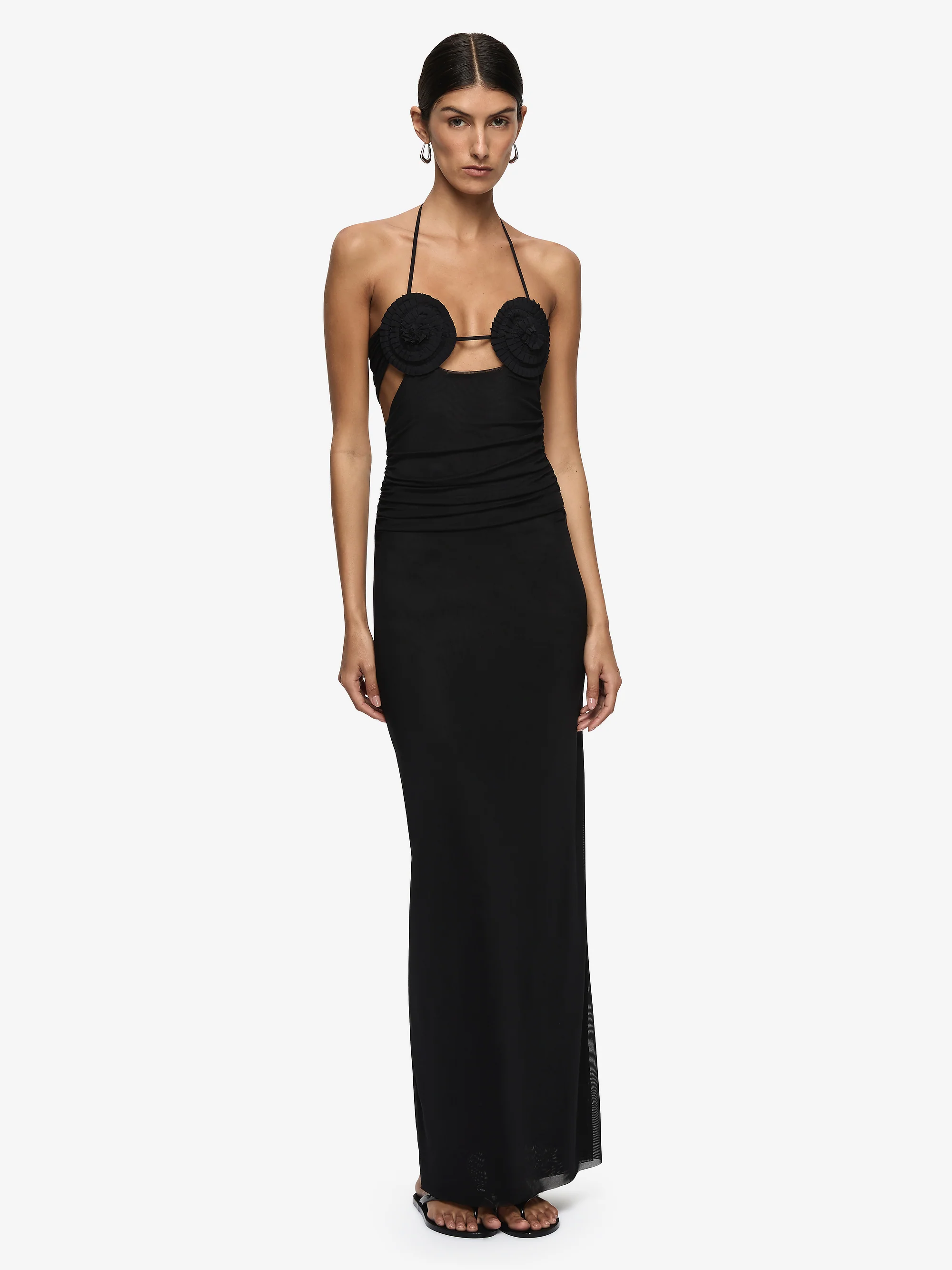 DELILA SPIRAL MAXI DRESS - BLACK - Image 3