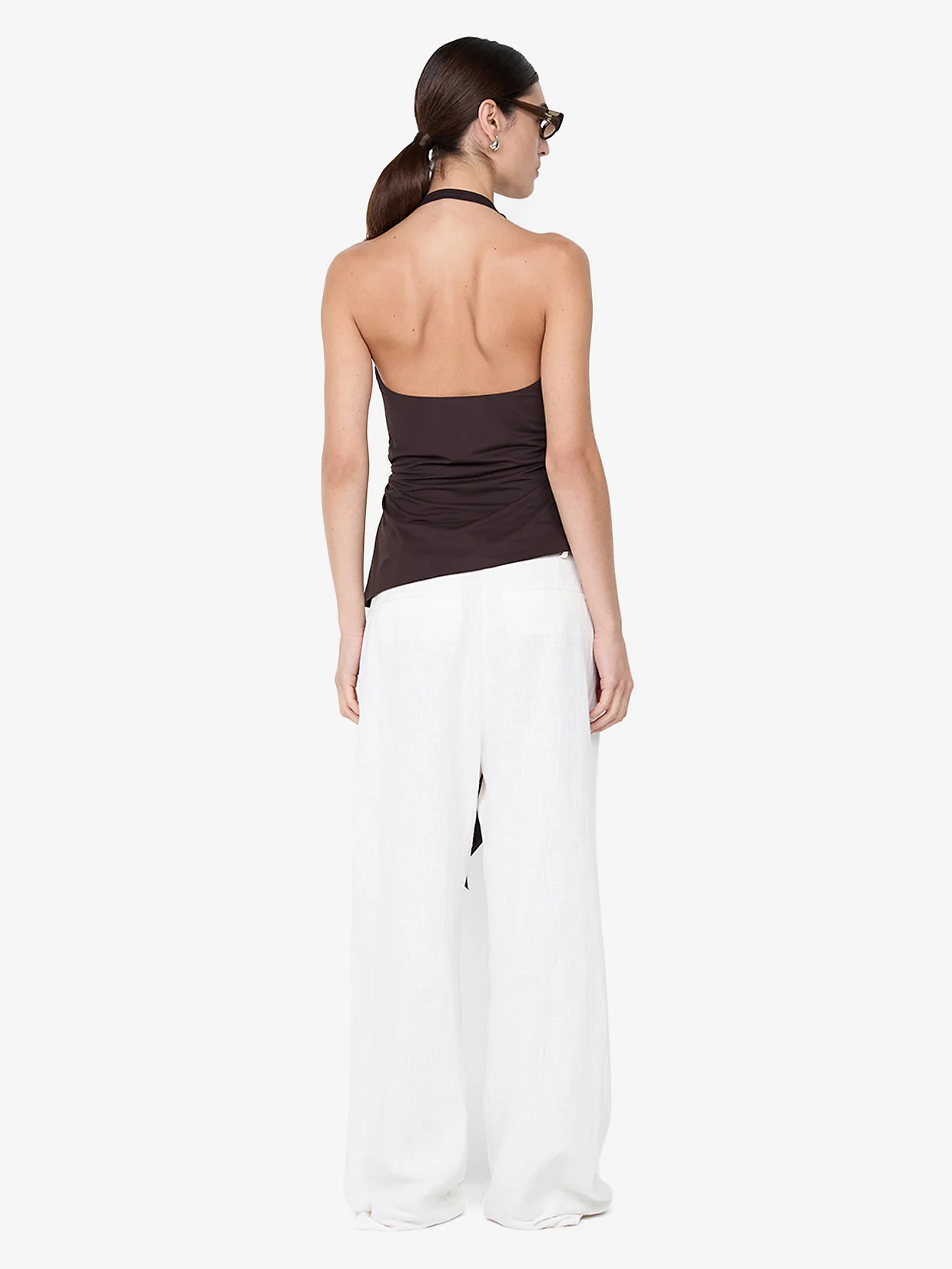 MIA HALTER TOP - DARK CHOCOLATE - Image 2